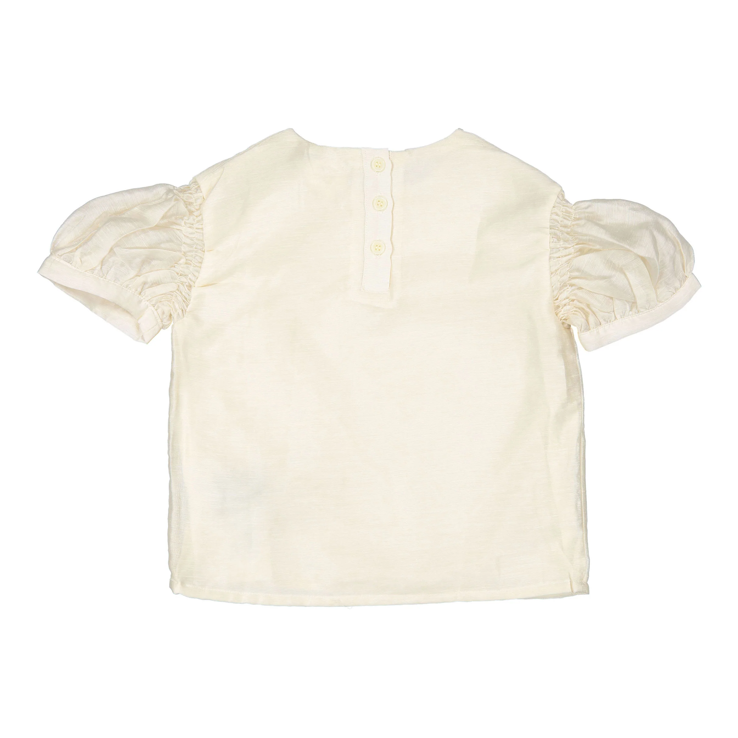 L by Ladida Cream Short Sleeve Puff Blouse - Image 3