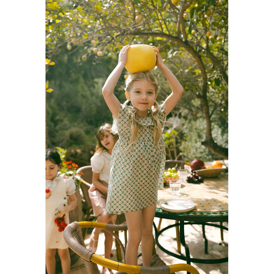 L by Ladida Green Geo Short Sleeve Flutter Dress - Image 2