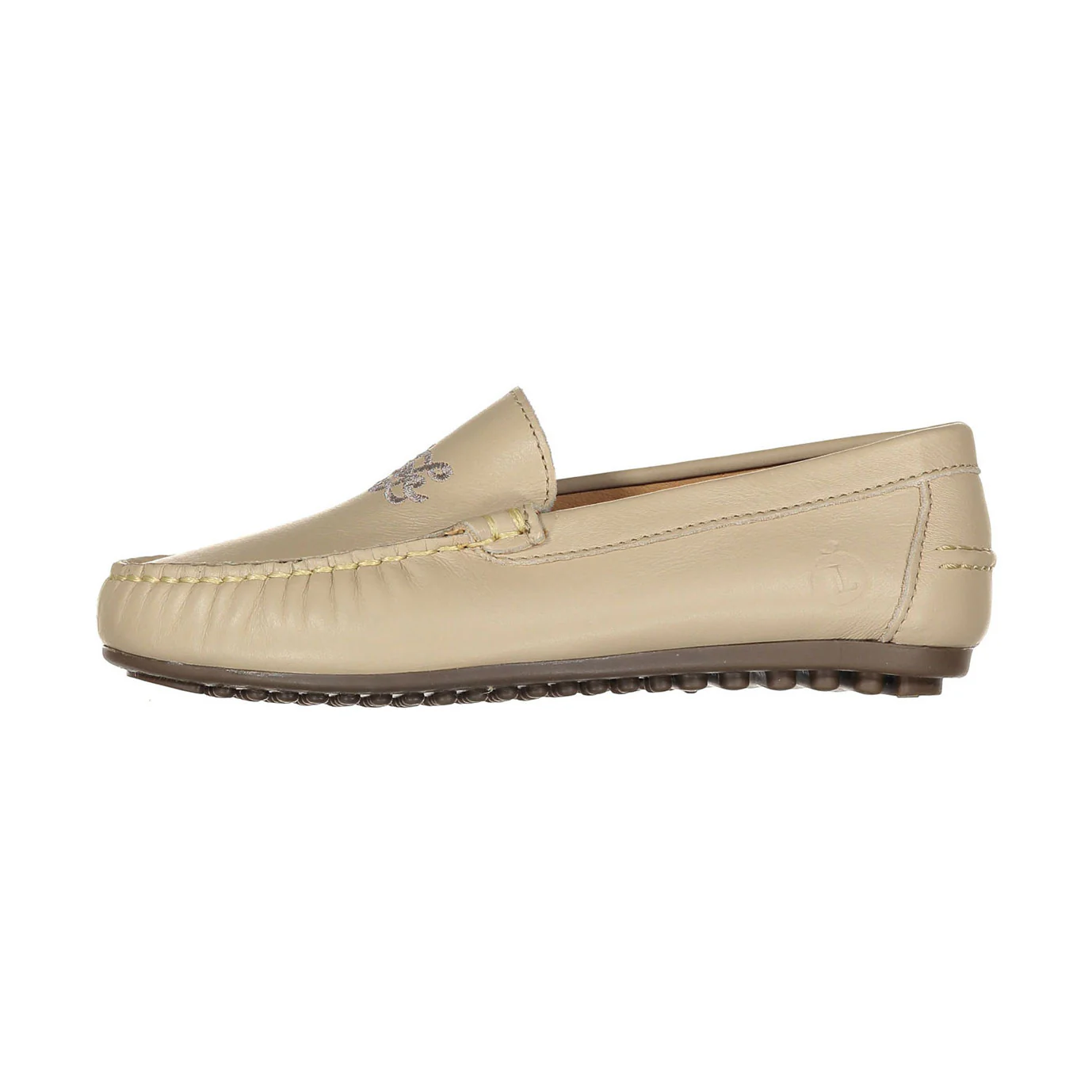 Ladida Shoes Beige Logo Embroidered Loafer - Image 2
