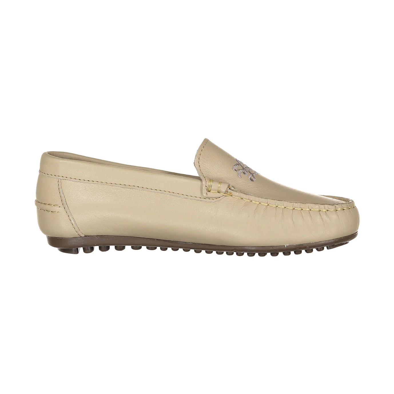 Ladida Shoes Beige Logo Embroidered Loafer - Image 3