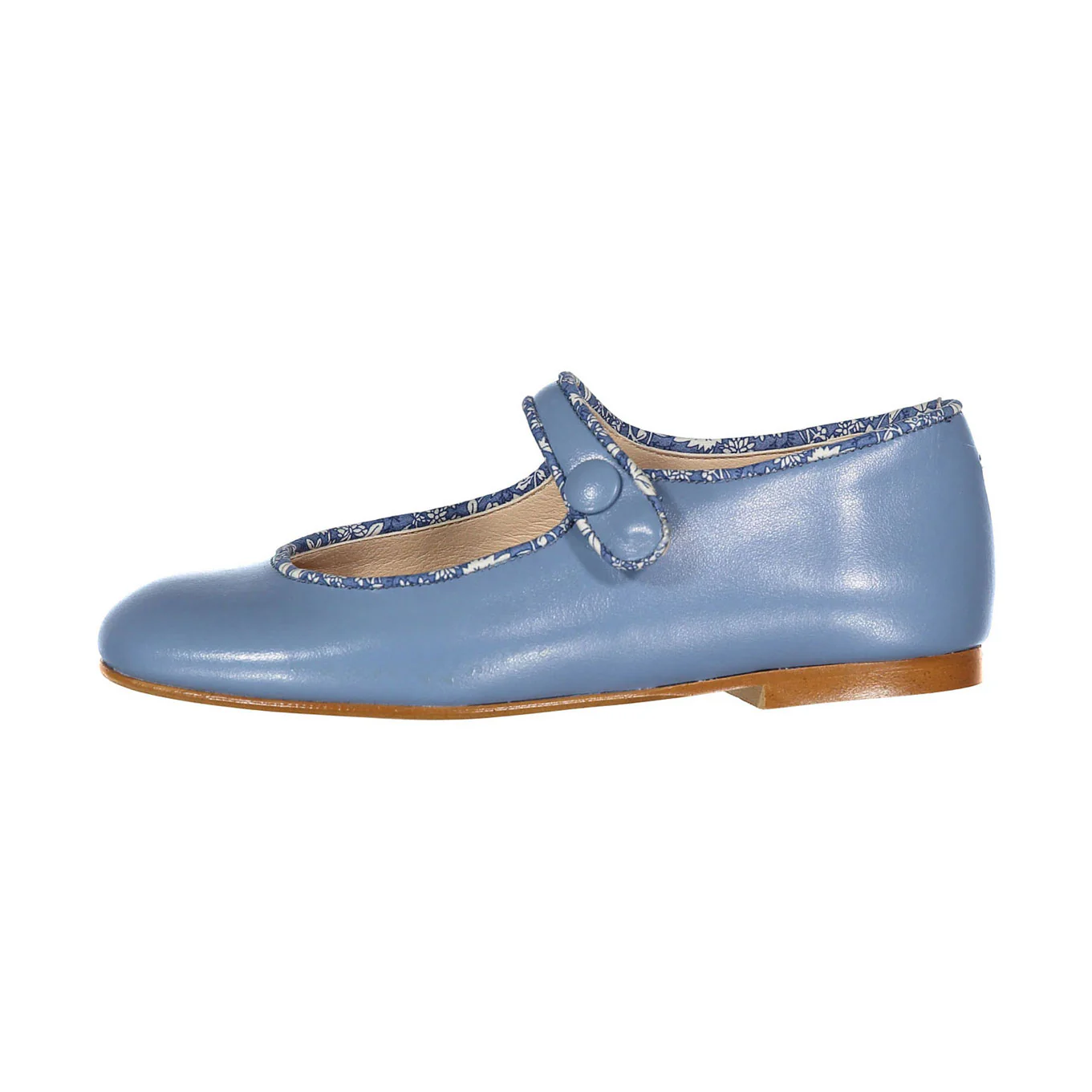 Ladida Shoes Blue  Floral Trim Mary Jane - Image 2