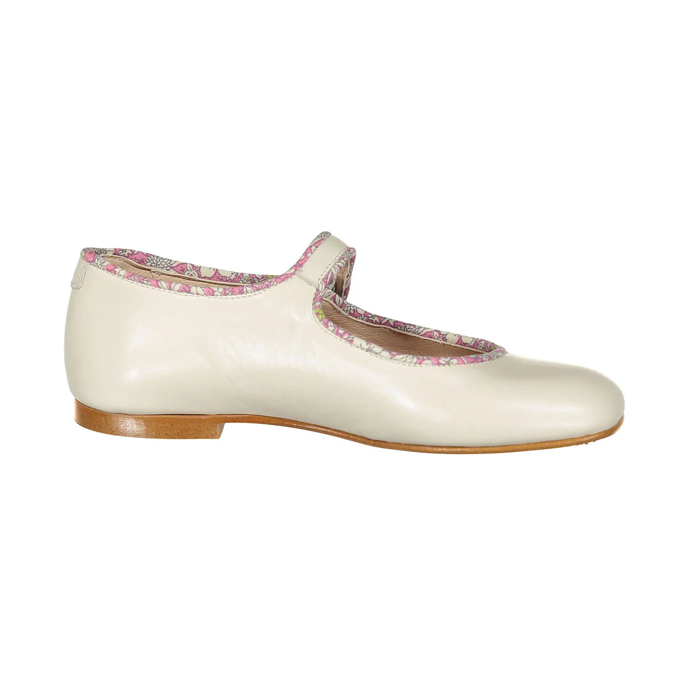 Ladida Shoes Cream Floral Trim Mary Jane - Image 3