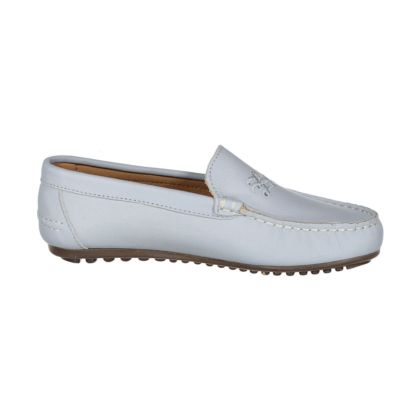 Ladida Shoes Light Blue Logo Embroidered Loafer - Image 3