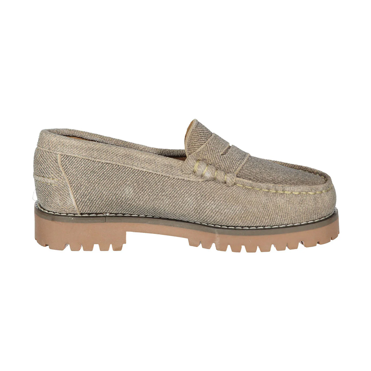 Ladida Shoes Linen Suede Chunky Loafer - Image 3