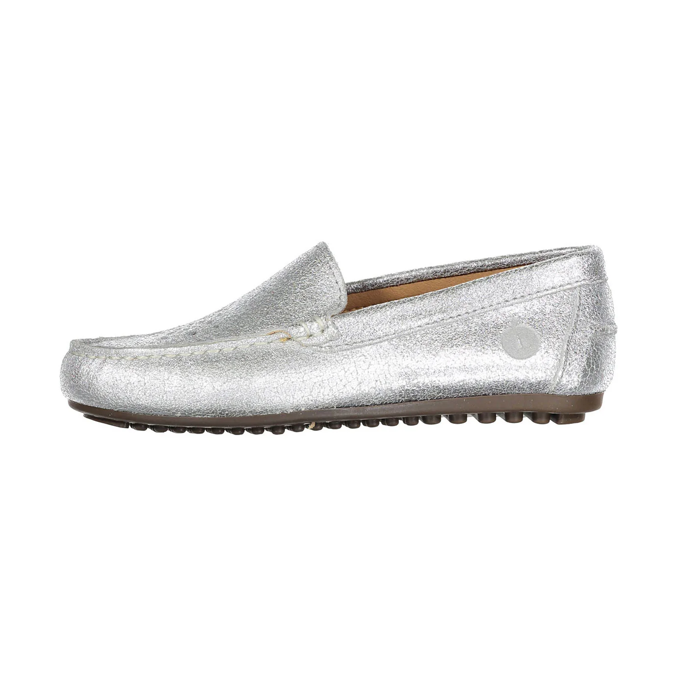 Ladida Shoes Silver Metalic Eyelet Design Loafers - Image 2