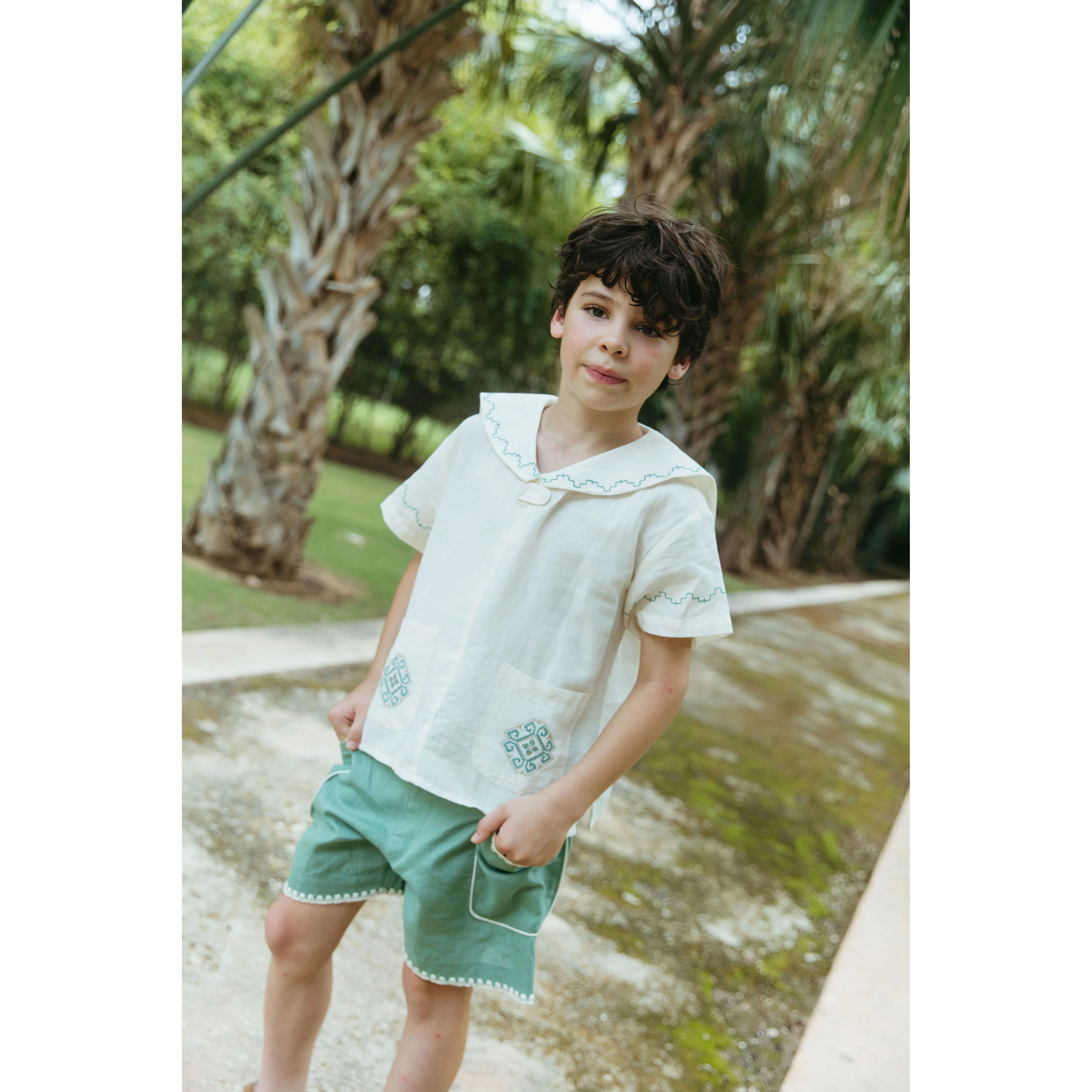 Lali  Peridot Green Birch Shorts - Image 2