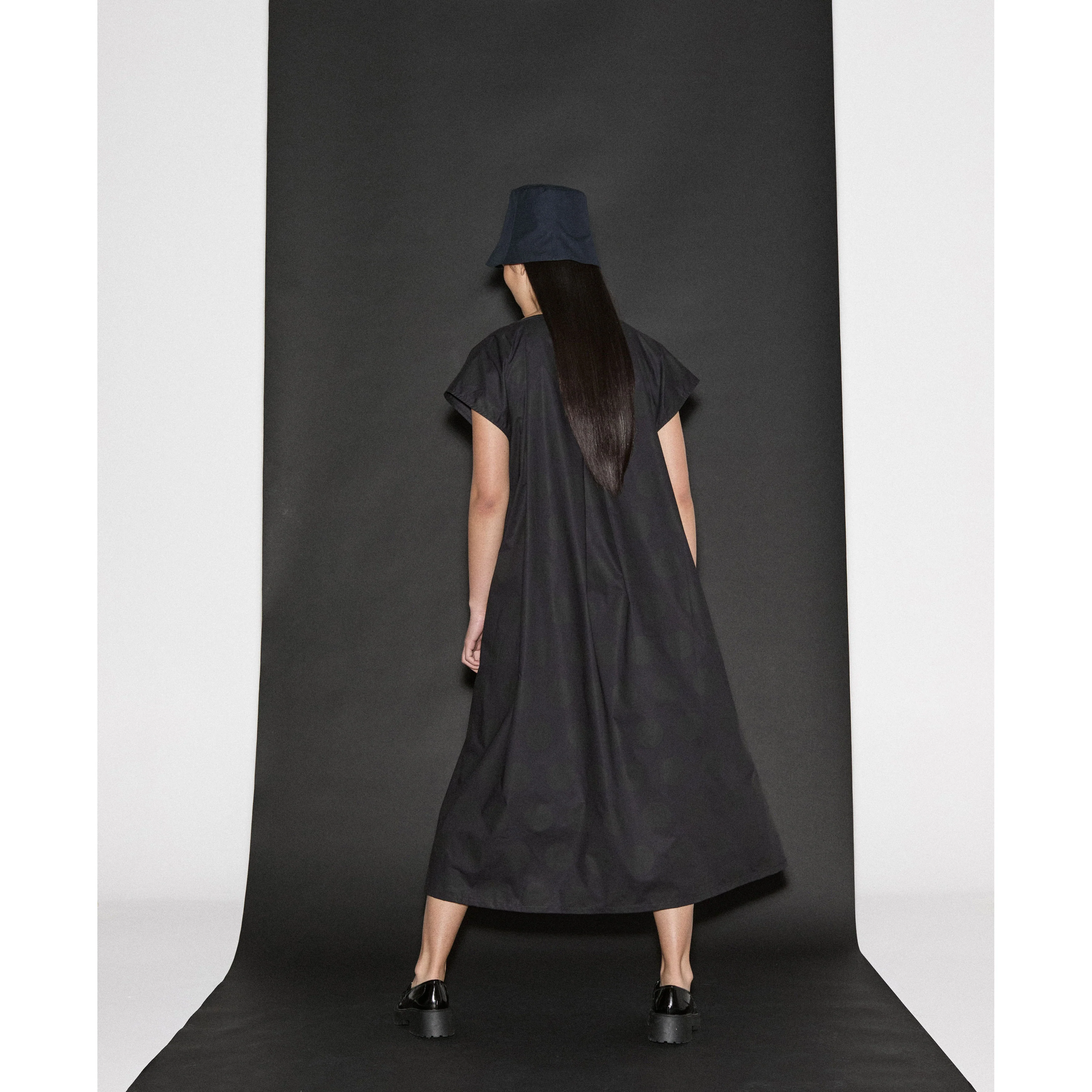 Little Creative Factory  Black Dots Polka Dot Tunic Women Dress - Image 3
