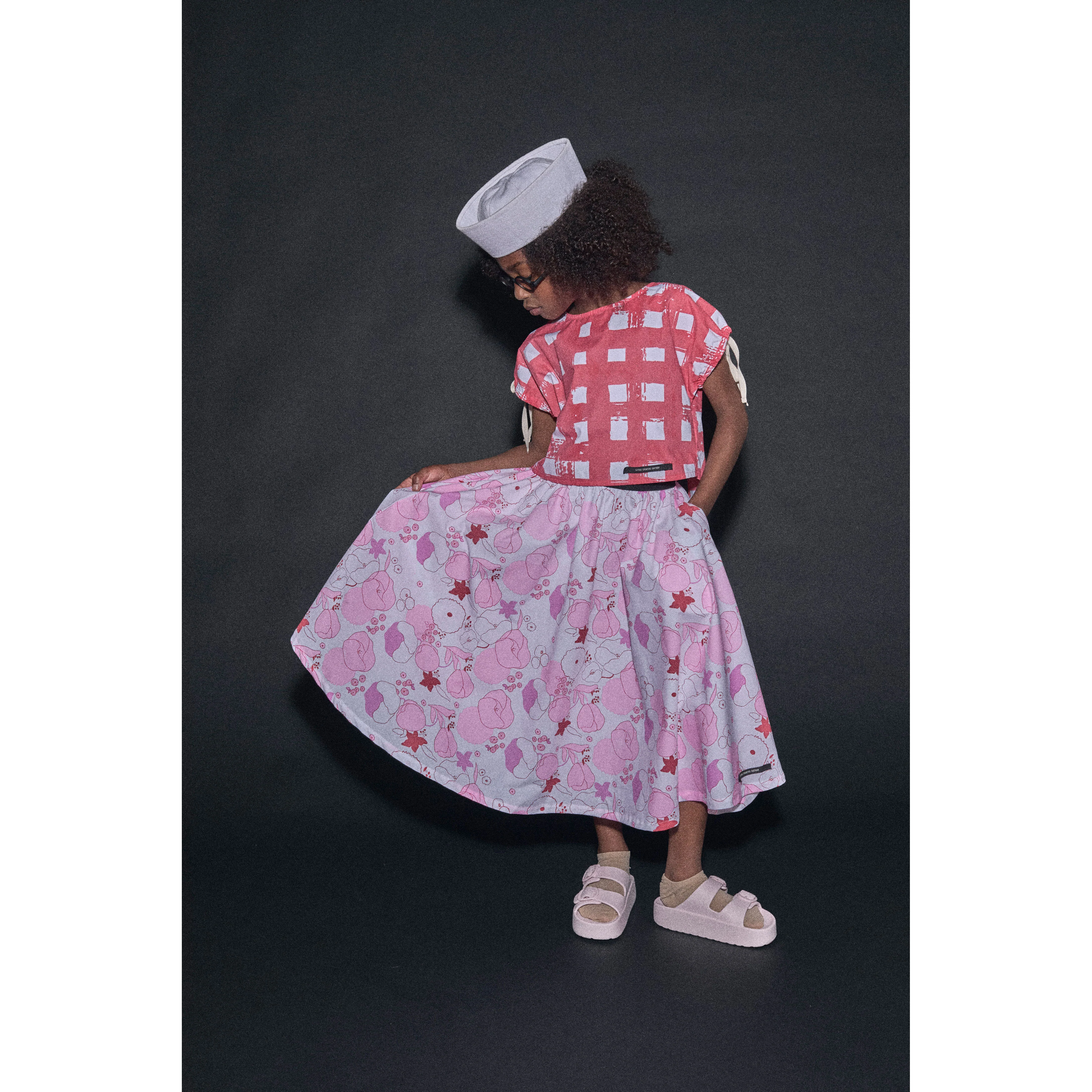 Little Creative Factory  Flower Print Coral Reef Skirt - Image 4
