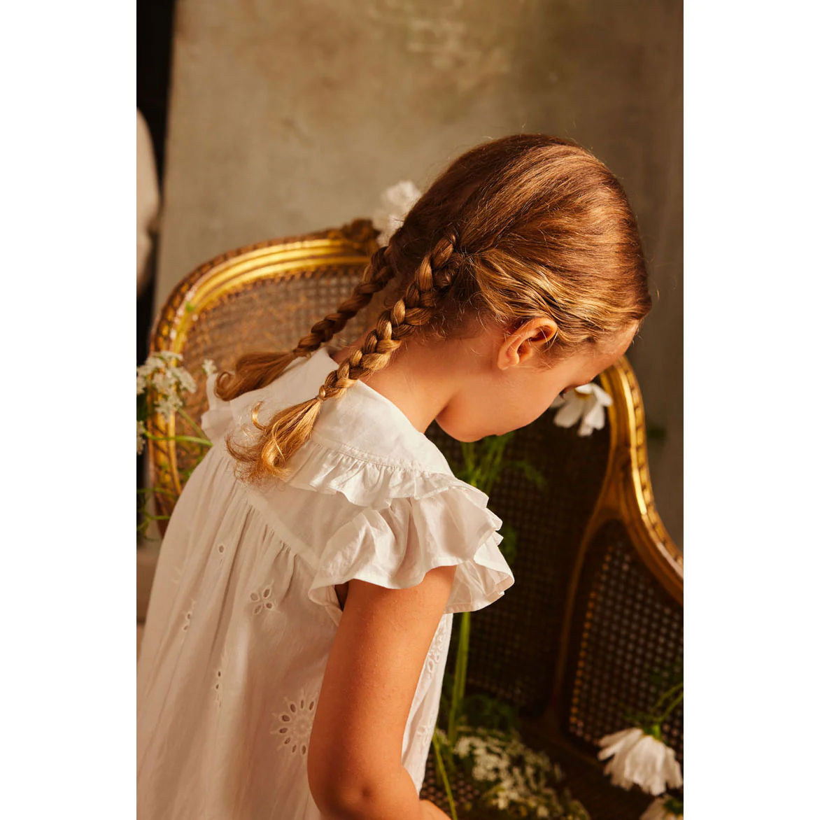 Louise Misha Off White Schiffli Mia Dress - Image 5