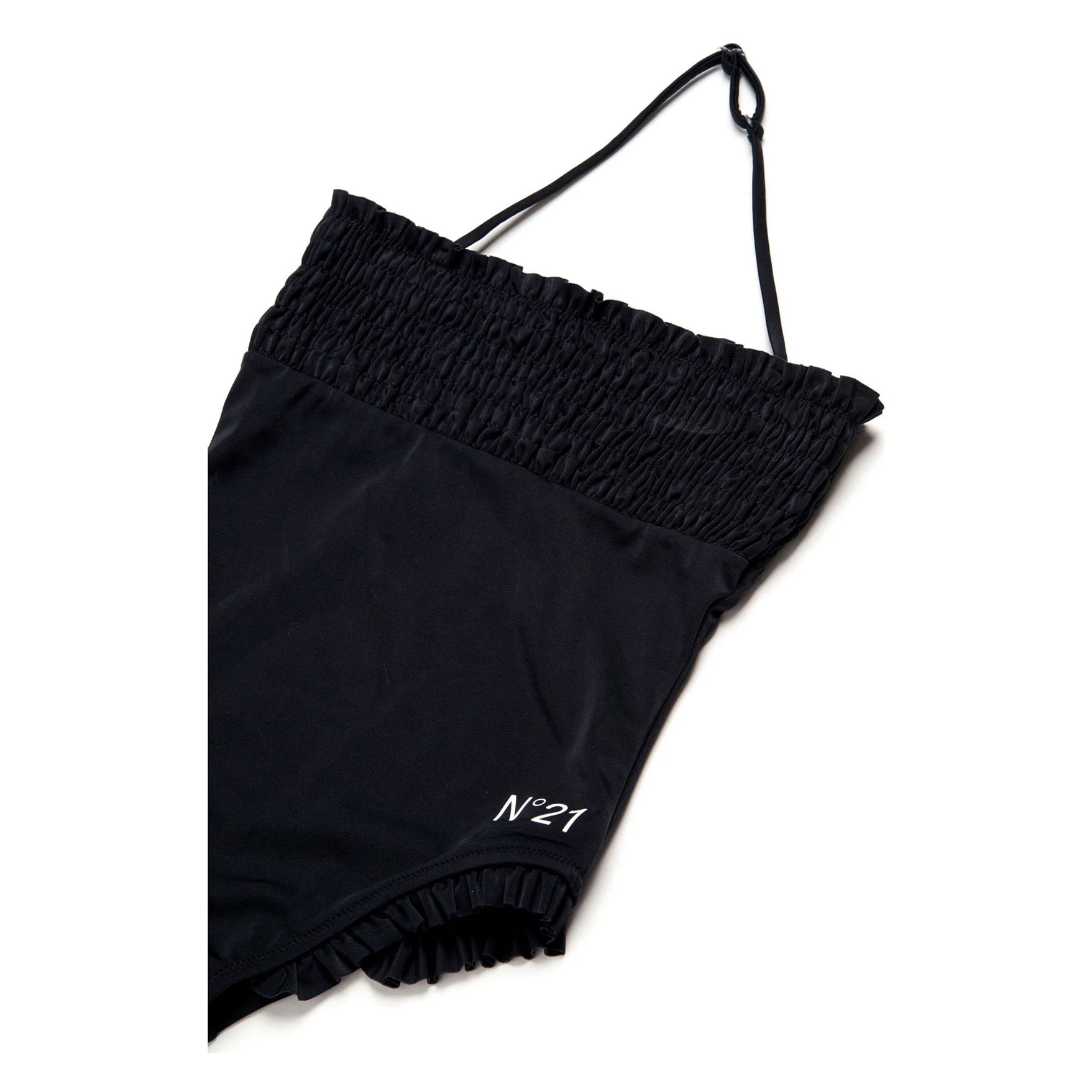 N21  Black Smocked Halter Bathing Suit - Image 3