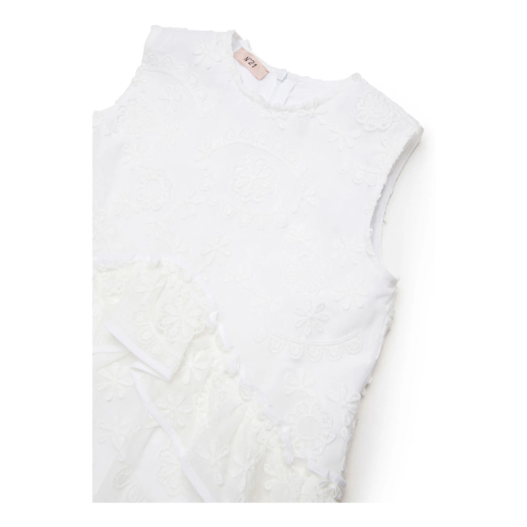 N21  White Embroidery Dress - Image 3
