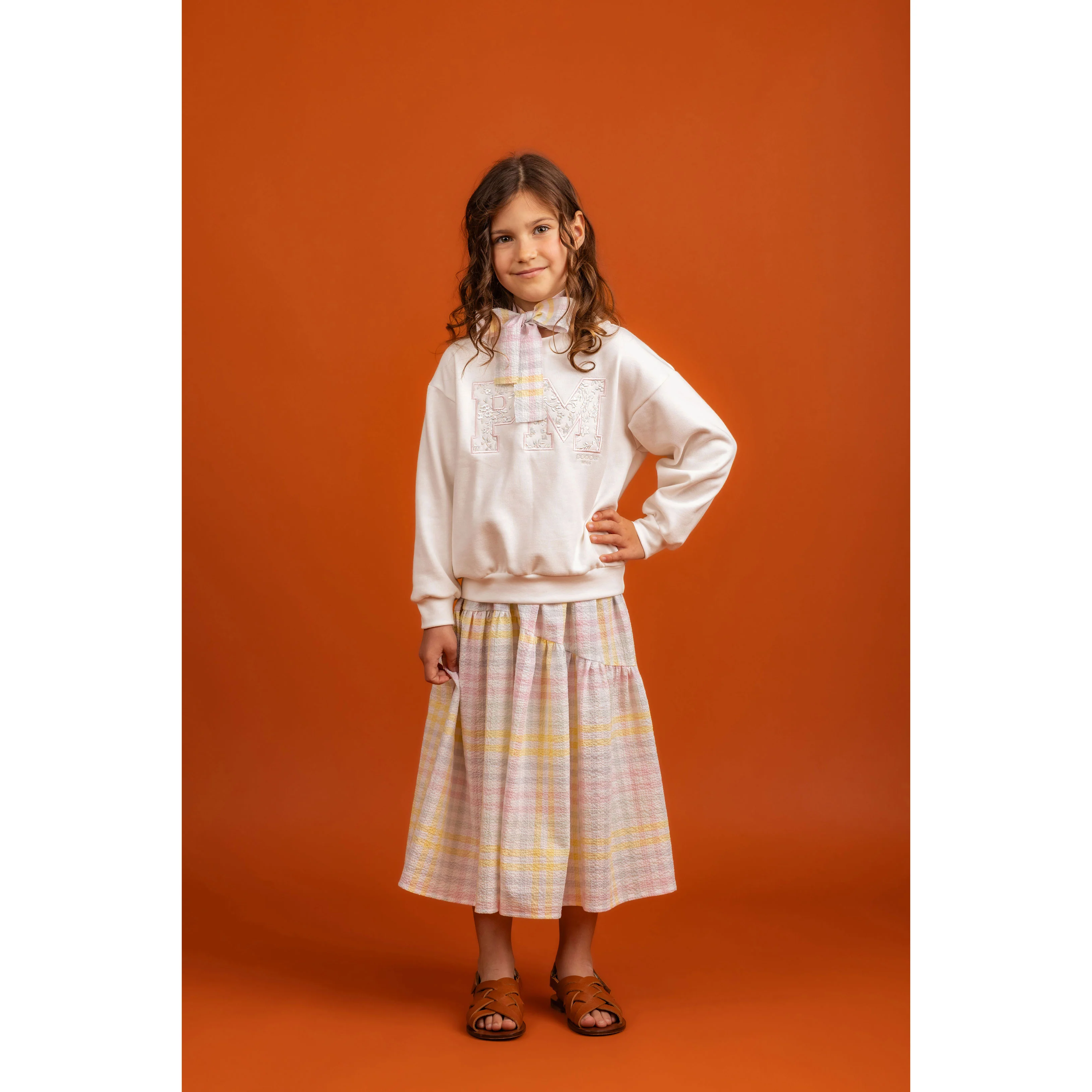 Paade Mode Pastel Checks Marisa Long Skirt - Image 2