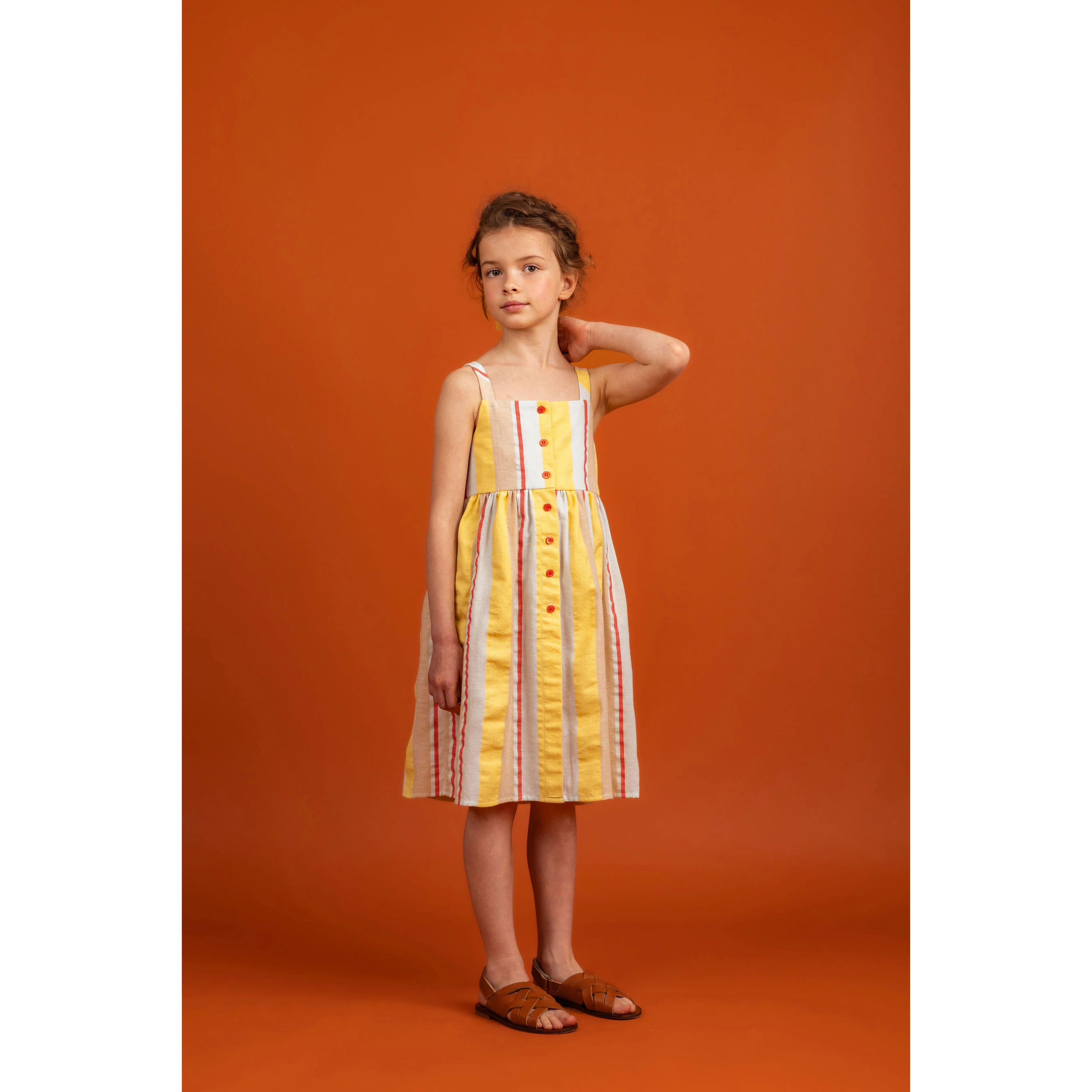 Paade Mode Yellow Stripe Harper Strap Dress - Image 2