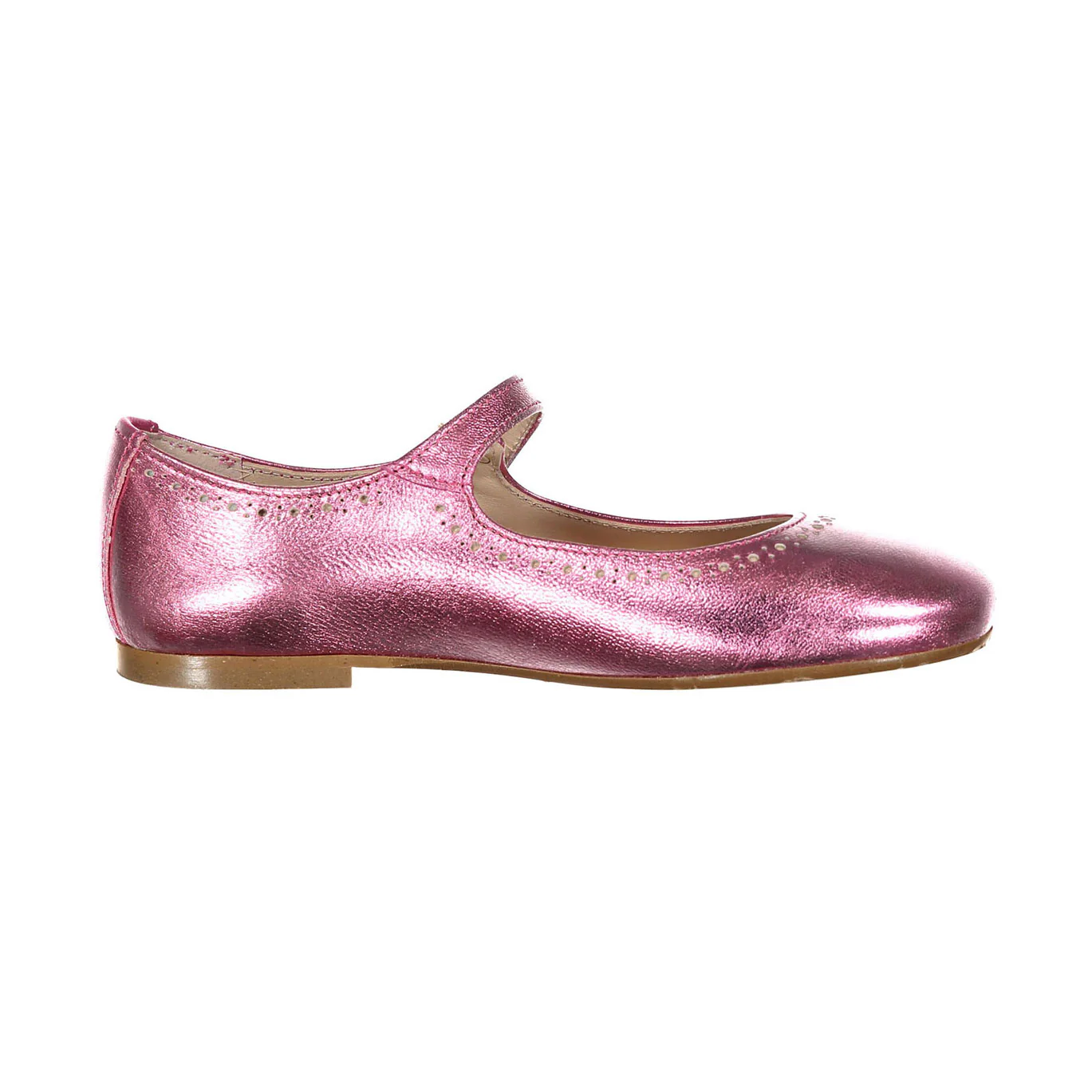 Papanatas Pink Metallic Eyelet Mary Jane - Image 3