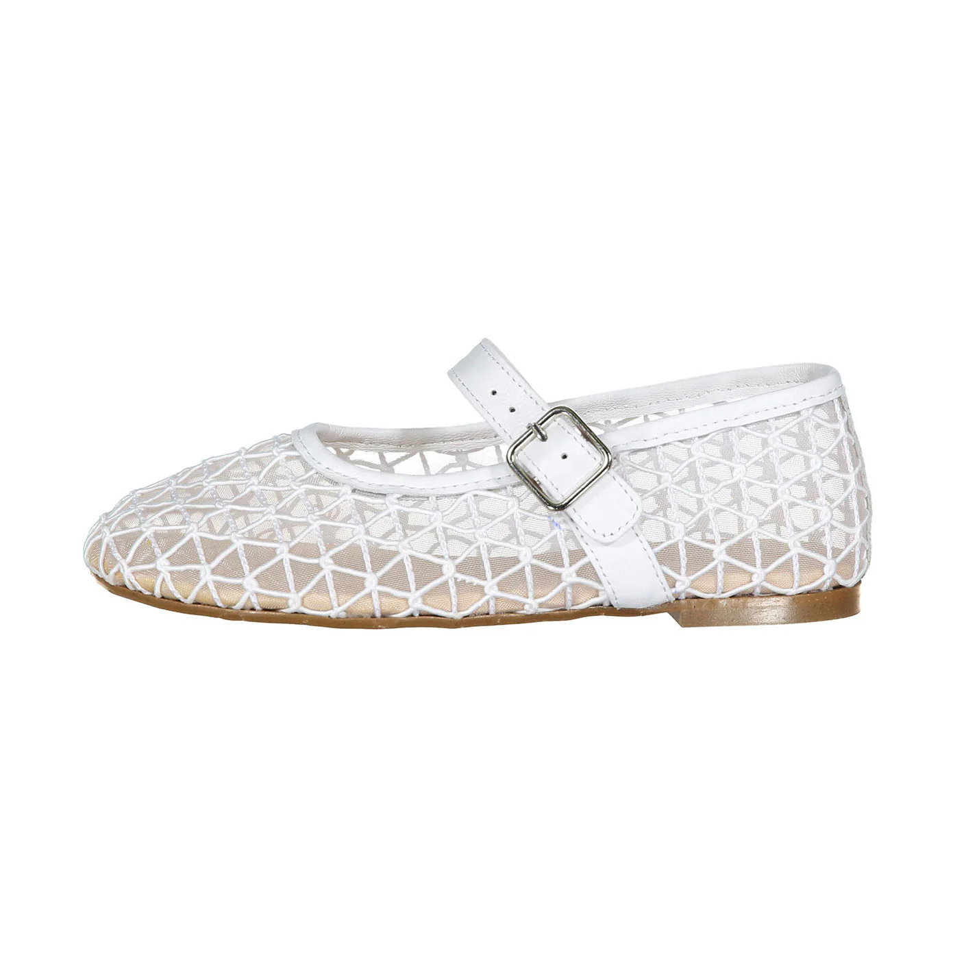 Papanatas White Crochet Mary Janes - Image 2