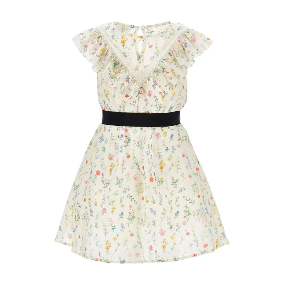 Philosophy Off White Sleeveless Ruffle Belt Dress - Image 2