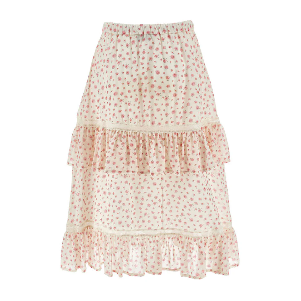 Philosophy Pink Small Rose Long Skirt - Image 2