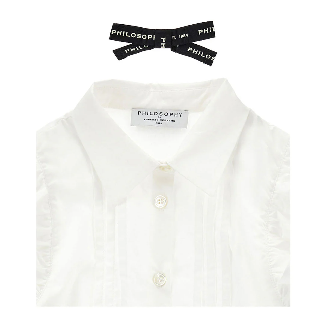 Philosophy White Poplin Bow Blouse - Image 4