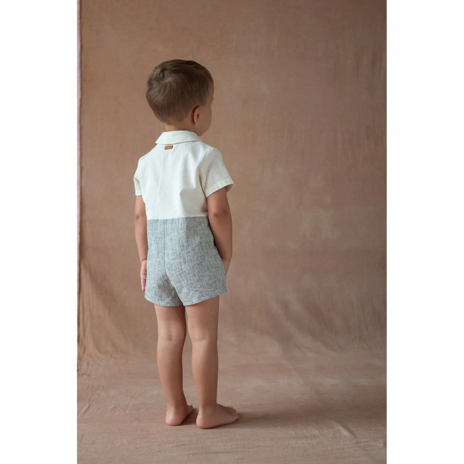 Popelin Black Fleck Shirt Jumpsuit - Image 4