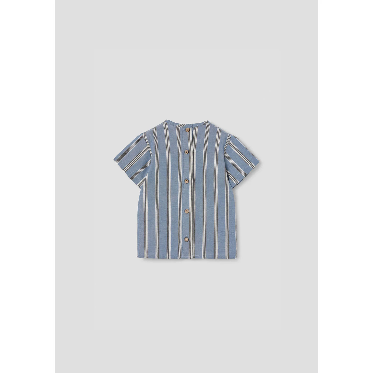 Popelin Blue Striped Pocket Shirt - Image 3