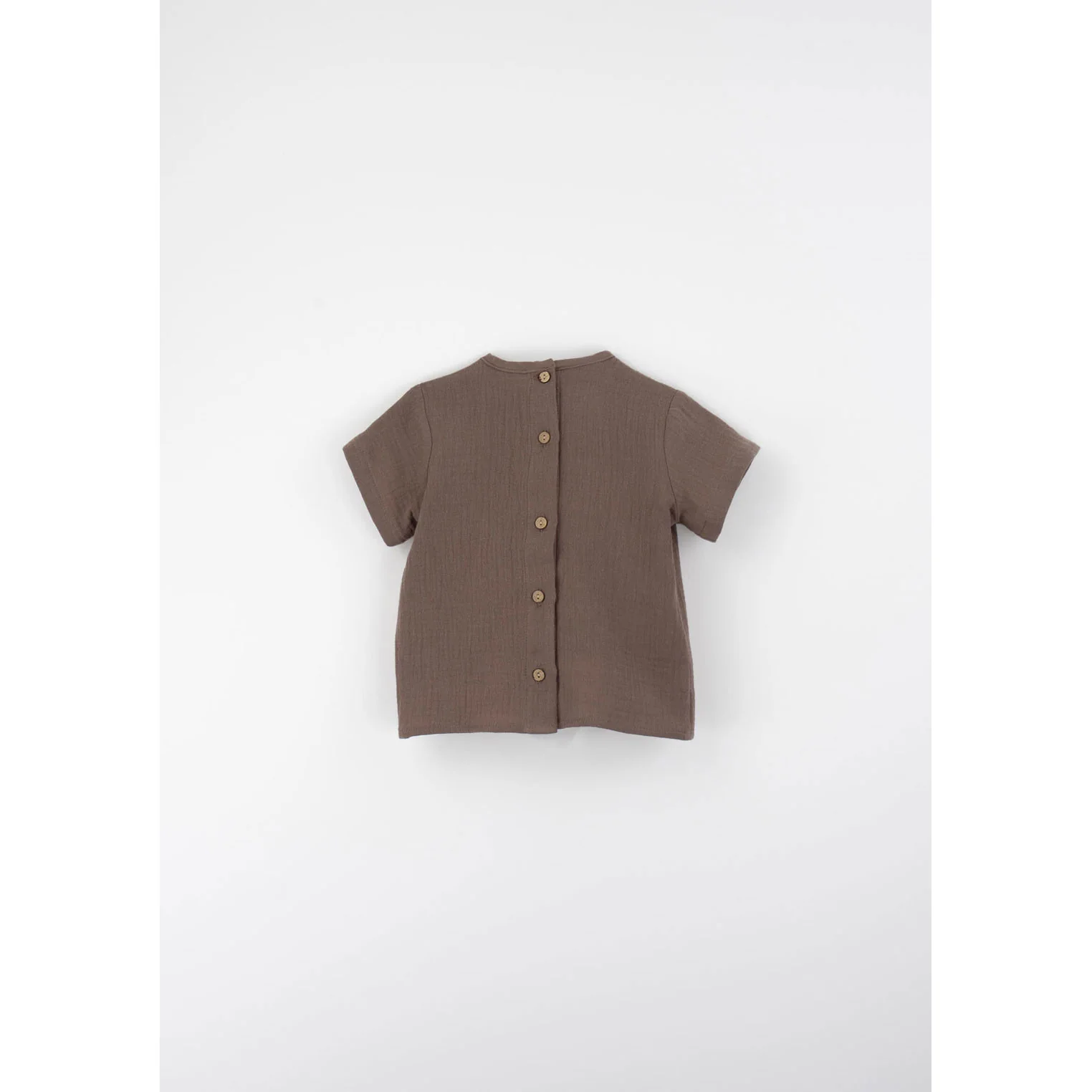 Popelin Brown Organic Pocket Shirt - Image 3