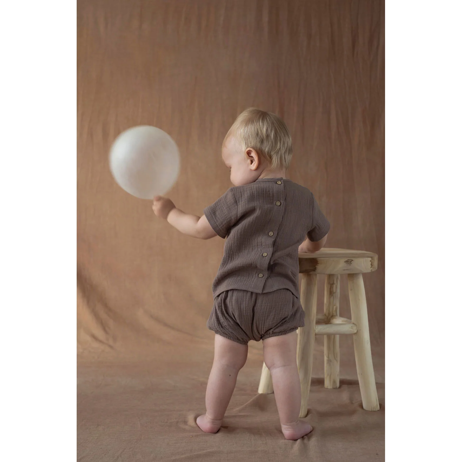 Popelin Brown Organic Pocket Shirt - Image 4