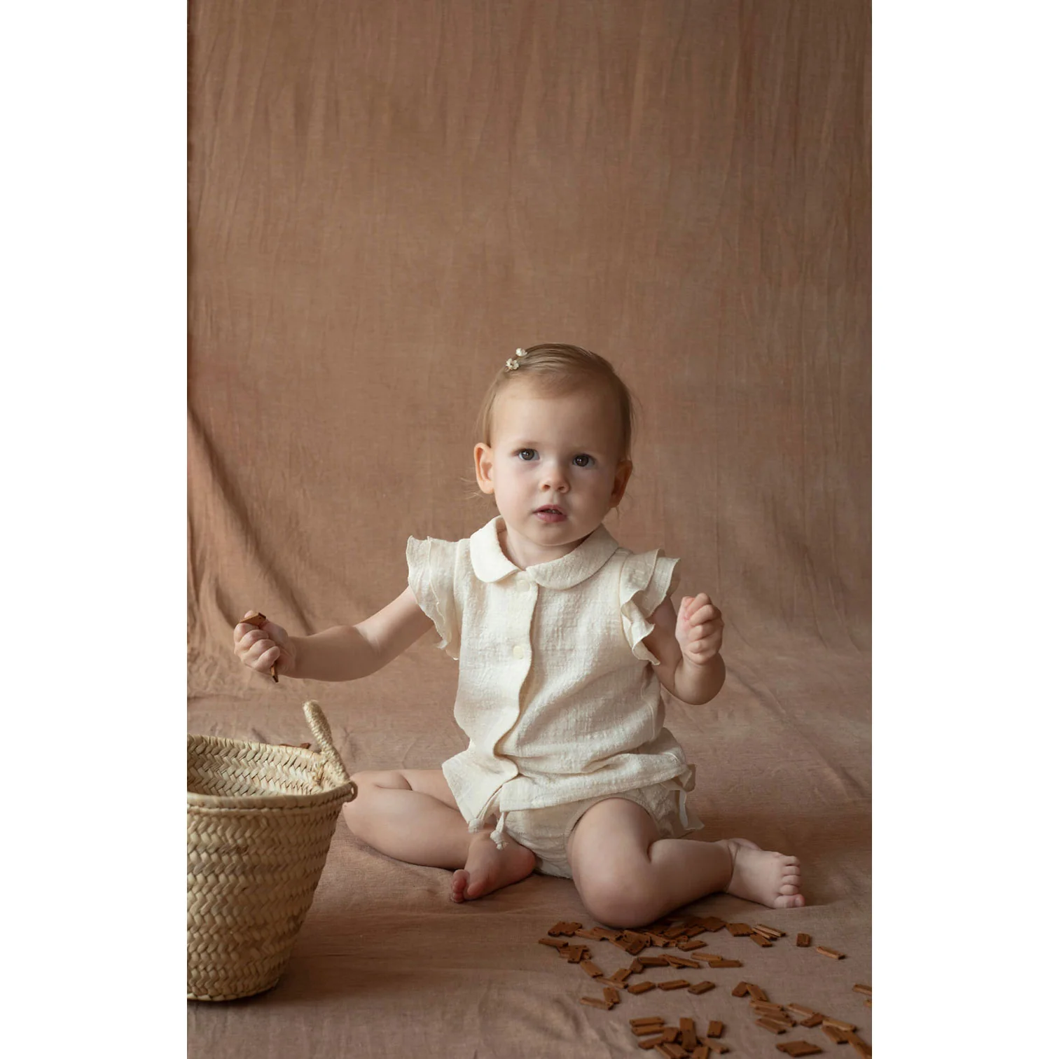 Popelin Off White Baby Collar Blouse - Image 2