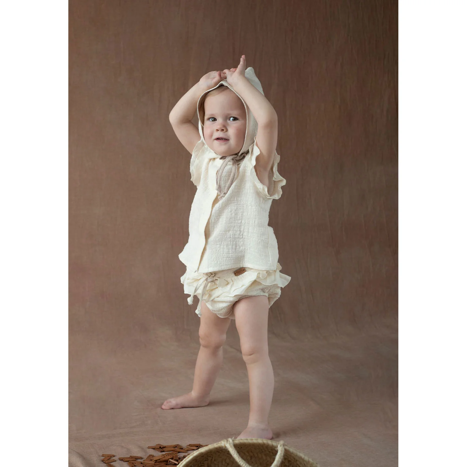 Popelin Off White Double Frill Culotte - Image 2