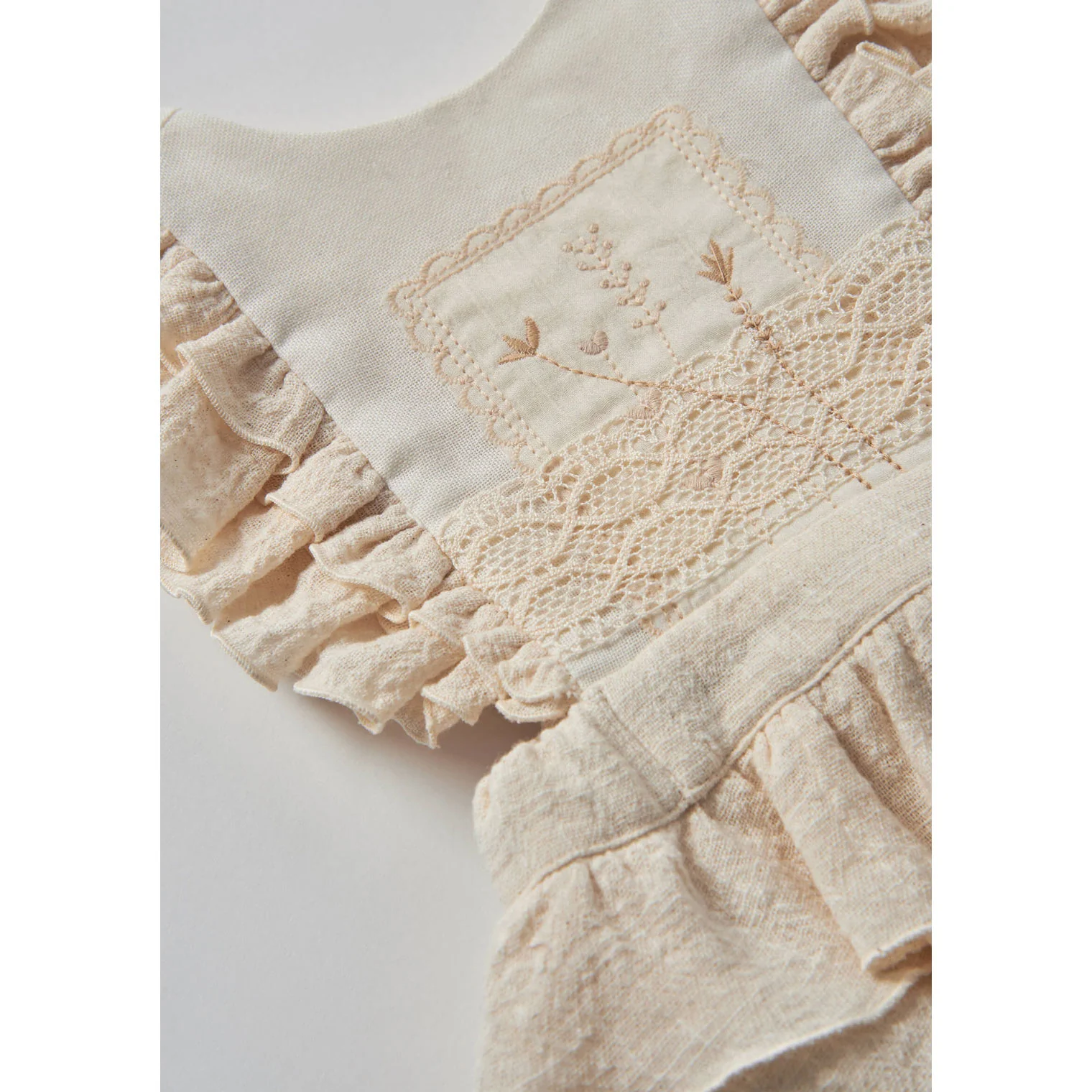 Popelin Off White Ruffle Romper - Image 5