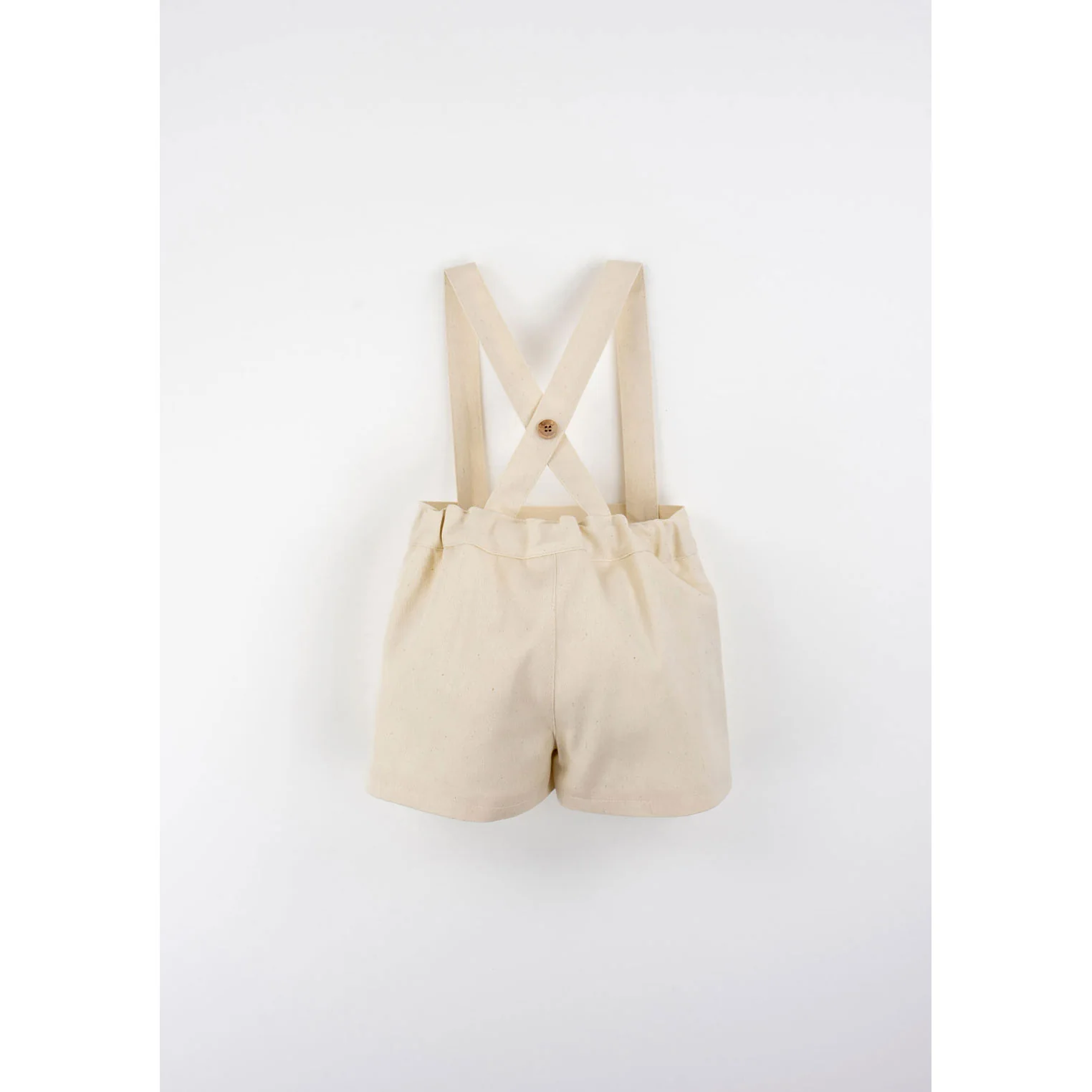 Popelin Off White Suspender Shorts - Image 3