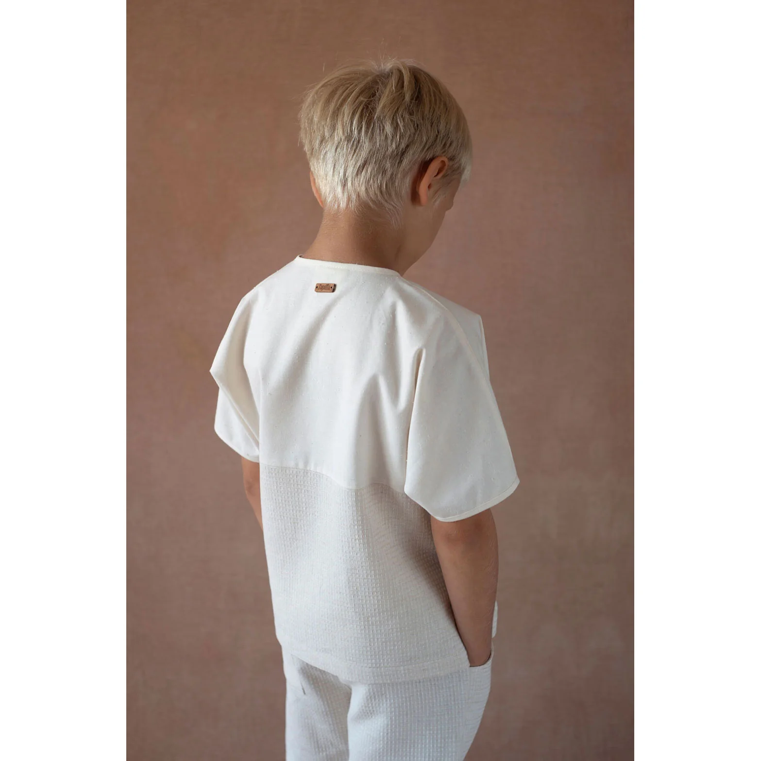 Popelin Sand Waffle Double Breasted Shirt - Image 4
