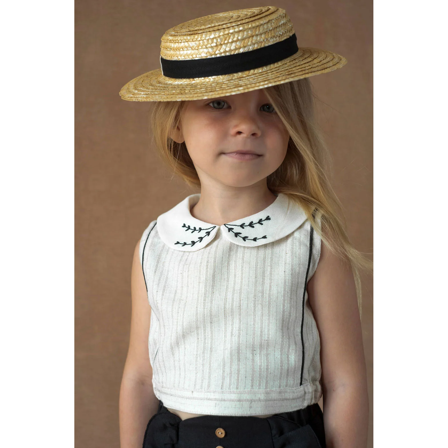 Popelin Silver Lurex Collar Top - Image 2