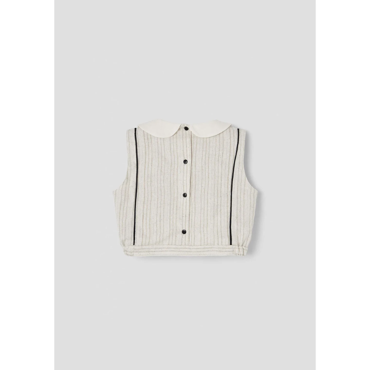 Popelin Silver Lurex Collar Top - Image 3