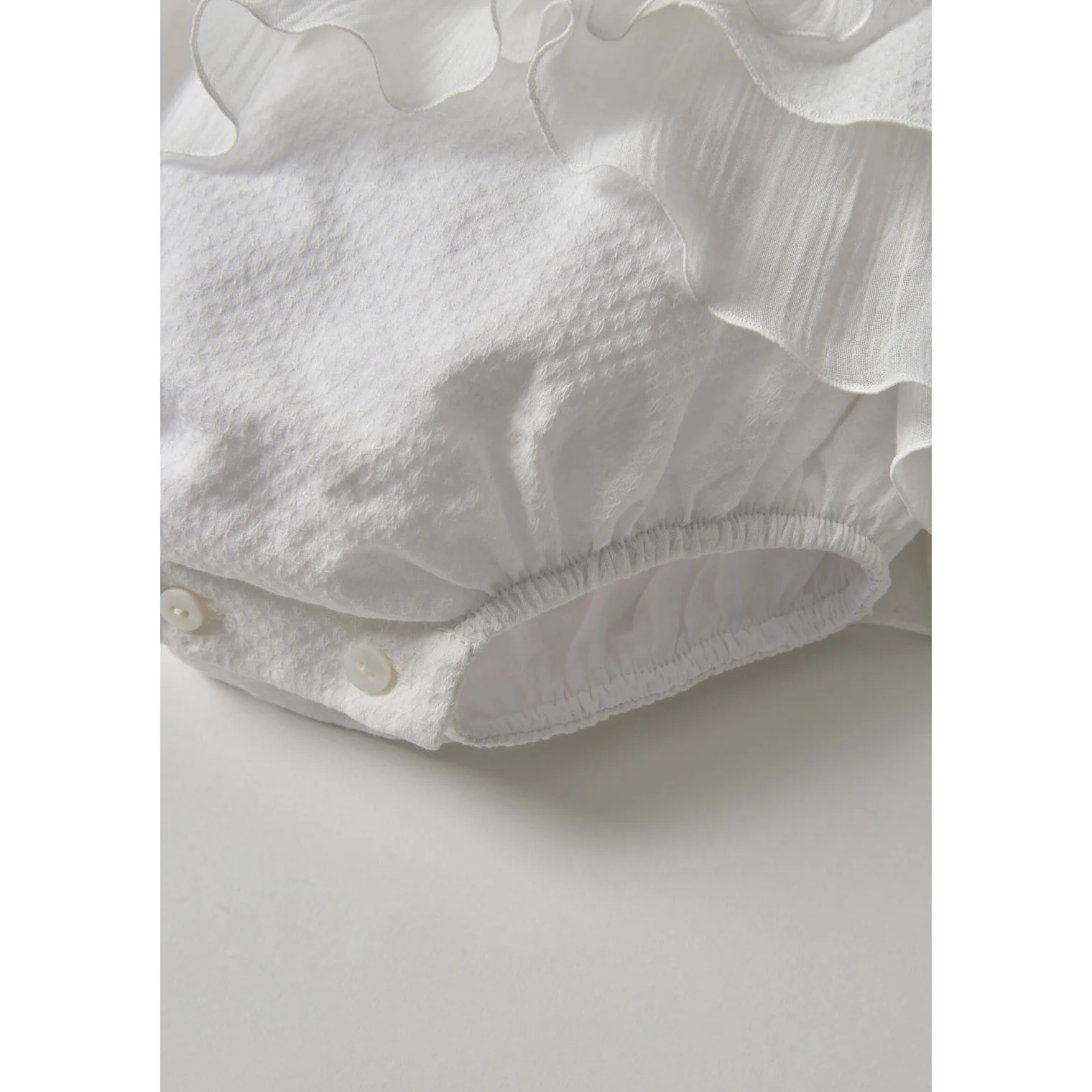 Popelin White Crossover Romper - Image 5