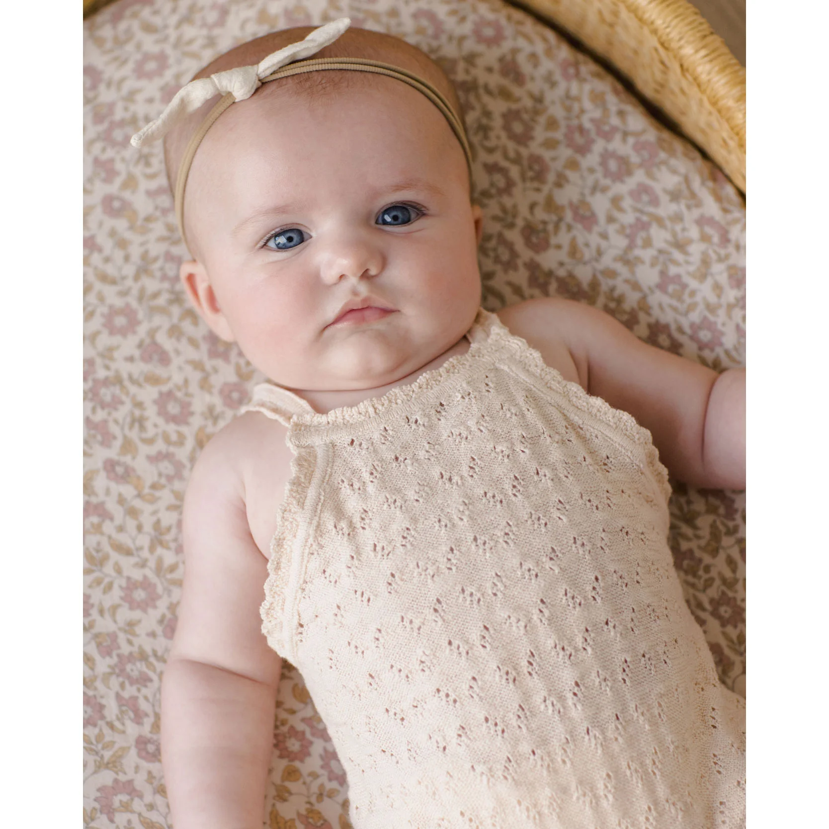 Quincy Mae Ecru Annie Knit Romper - Image 2