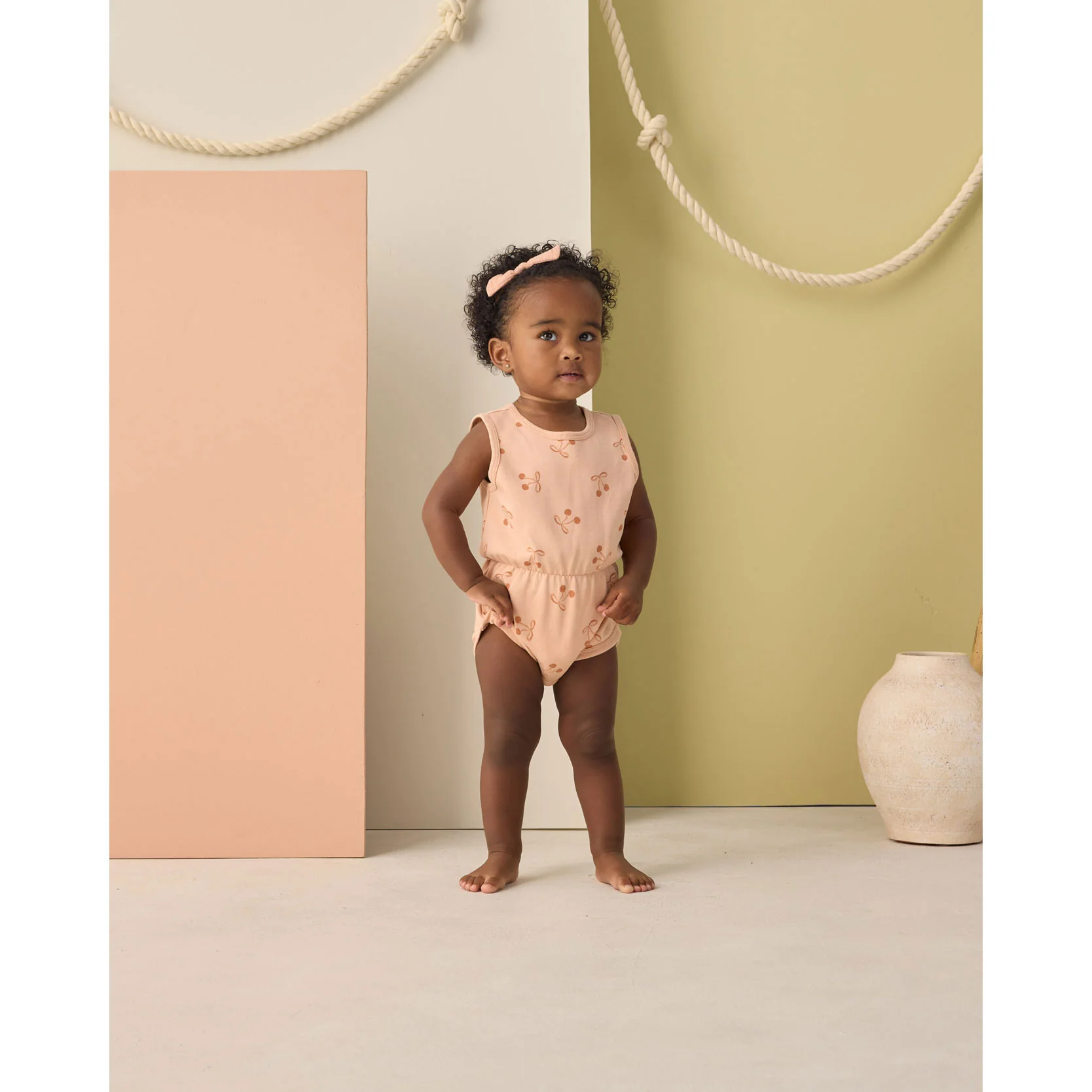 Rylee and Cru  Cherry Bows Cinch Playsuit - Image 3