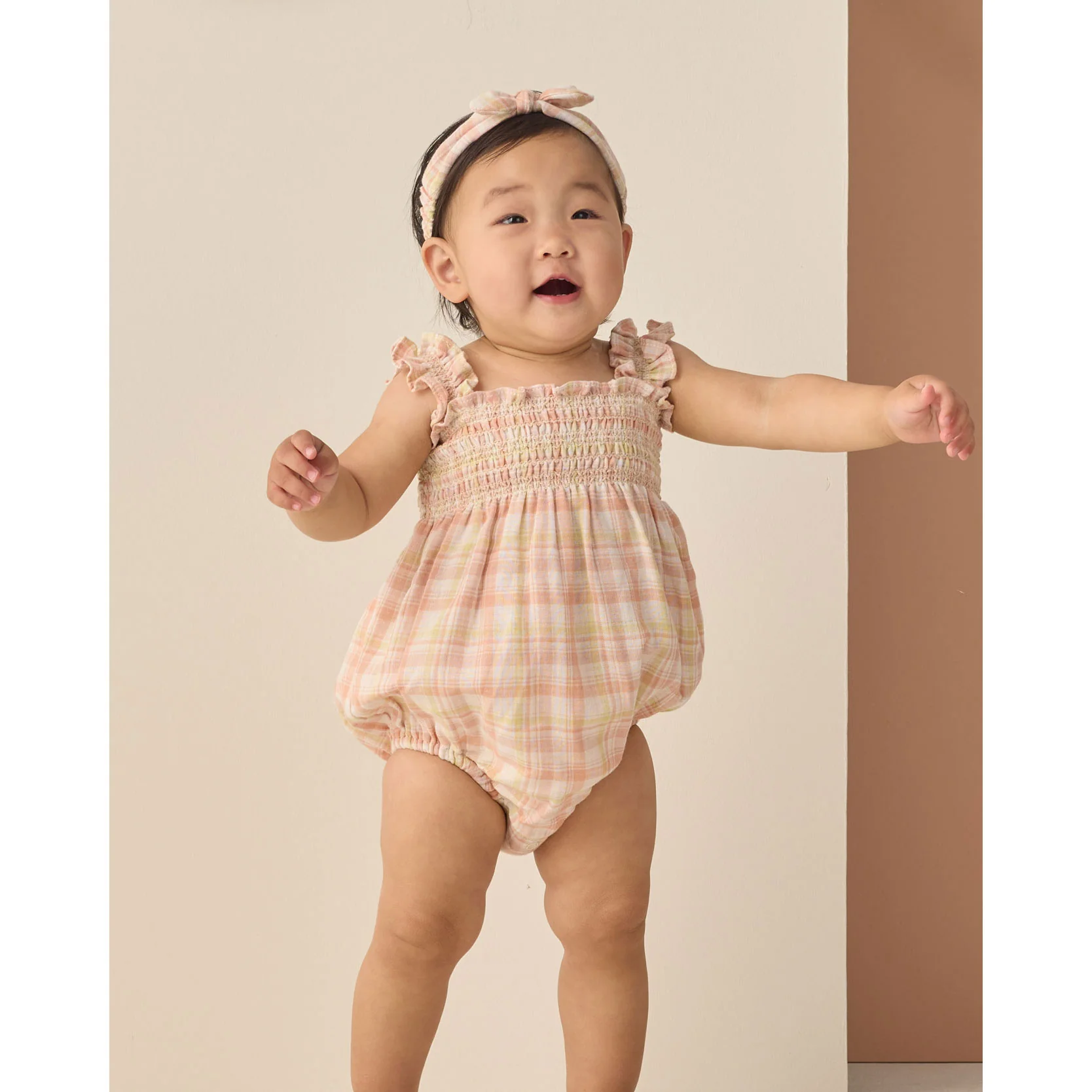 Rylee and Cru  Summer Plaid Julia Romper - Image 2
