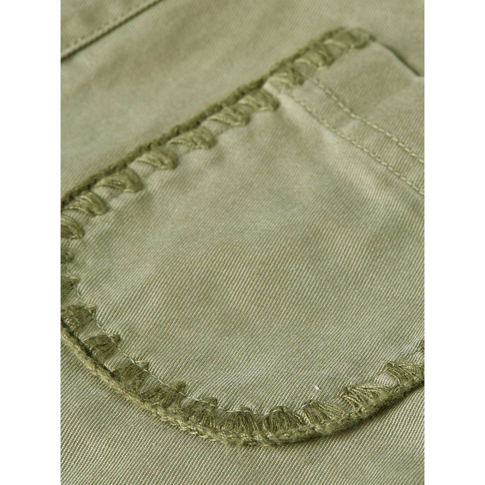 Scotch Shrunk Oil Green Twill Mini Skirt - Image 3