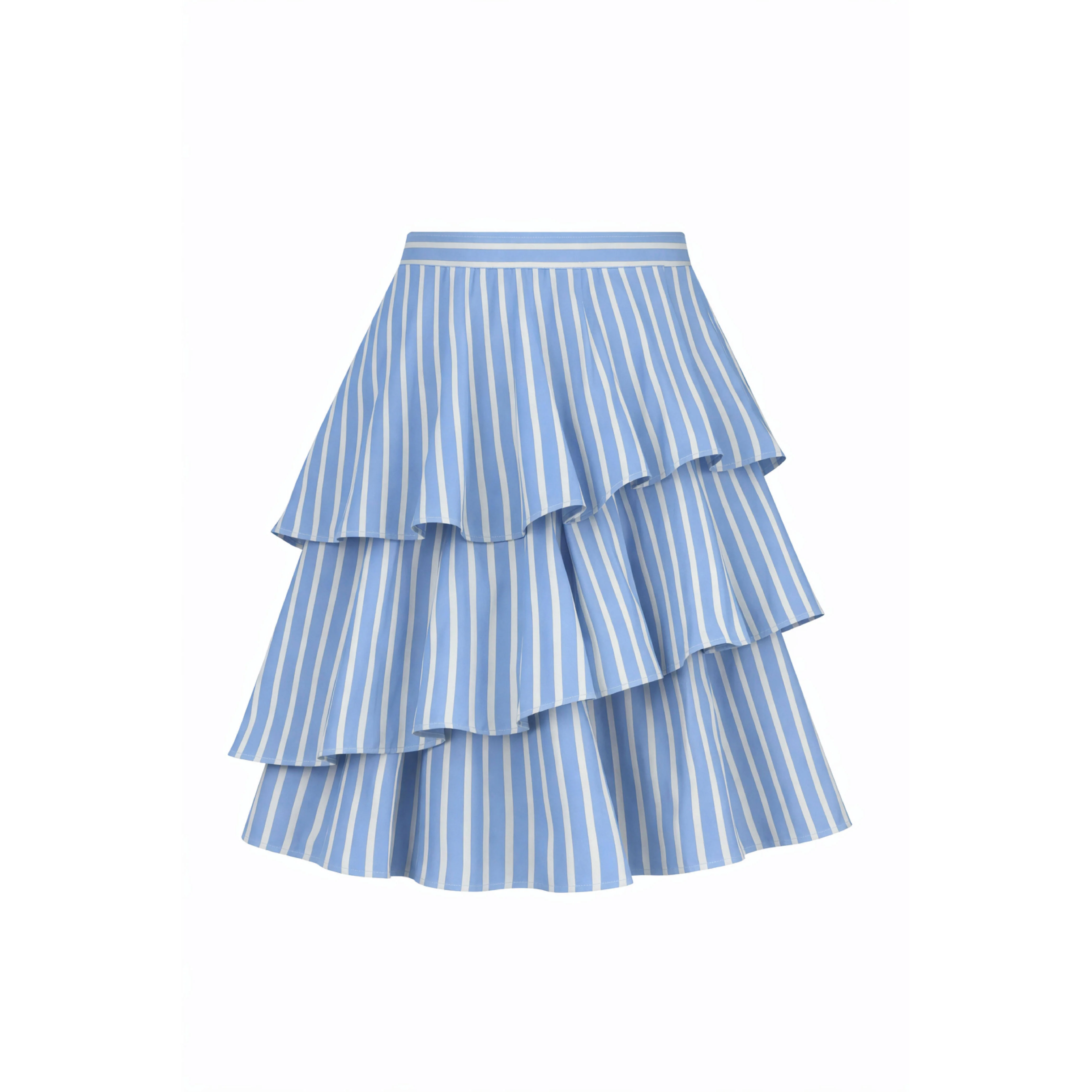 Tangerine Blue Striped Skirt - Image 2