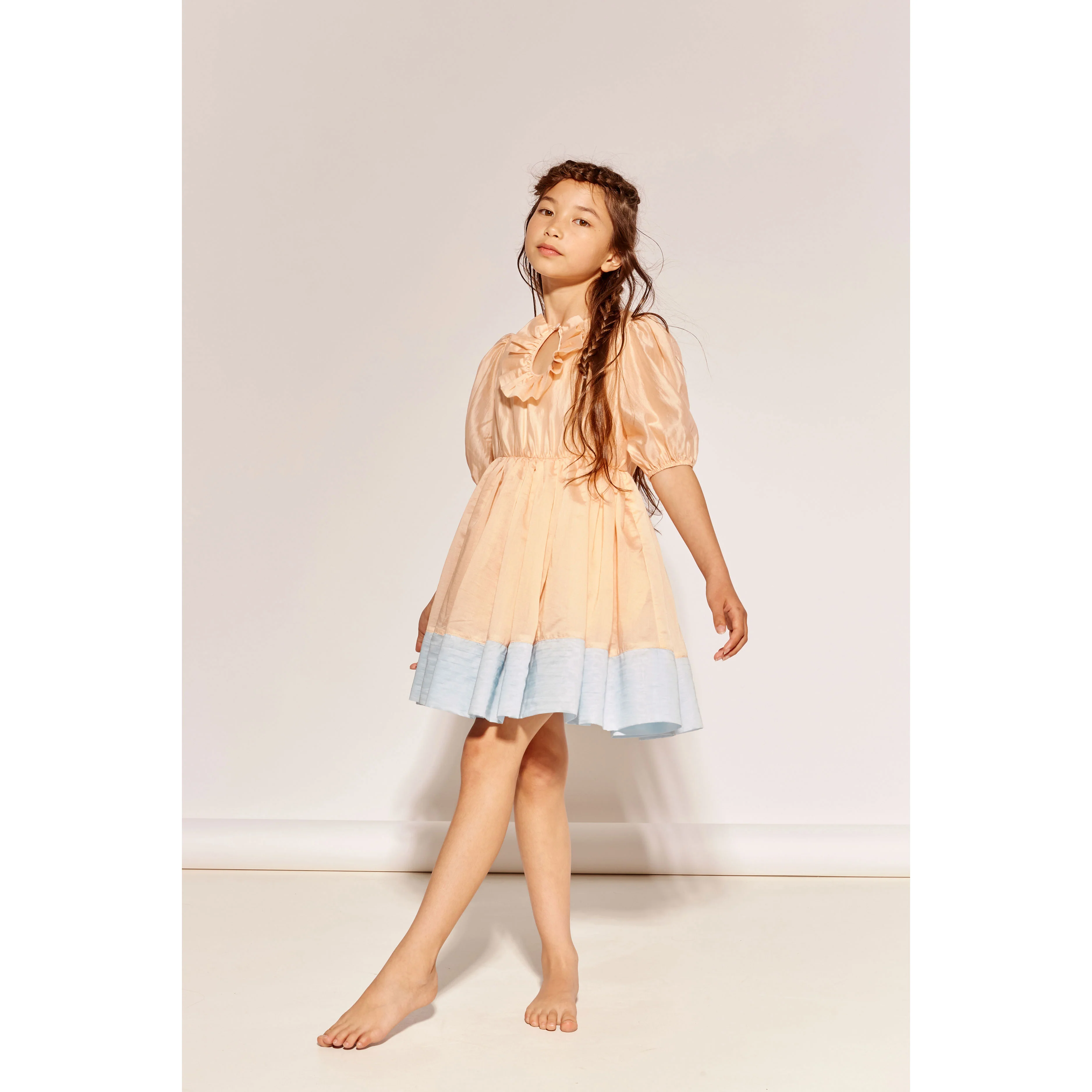 The Middle Daughter Rosewater & Fountain Blue Drop Off The World Dress - Image 2