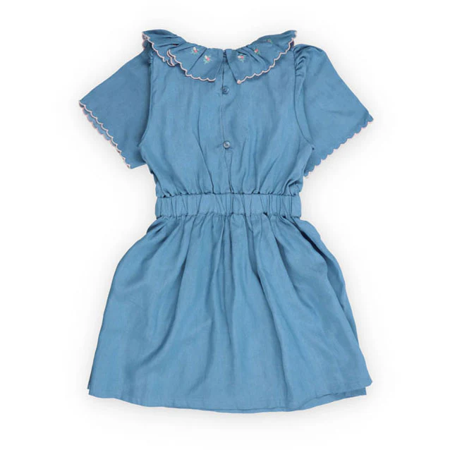 The New Society  Light Blue Chambre Menta Dress - Image 2