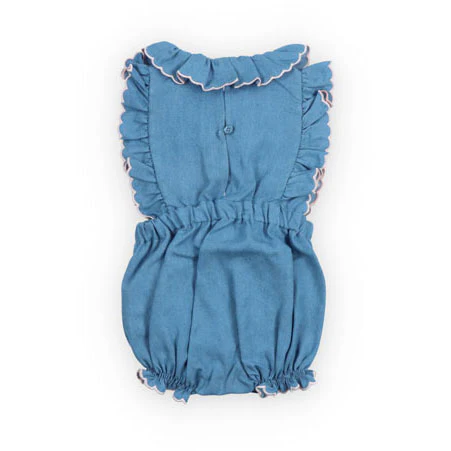 The New Society  Light Blue Chambre Menta Romper - Image 2