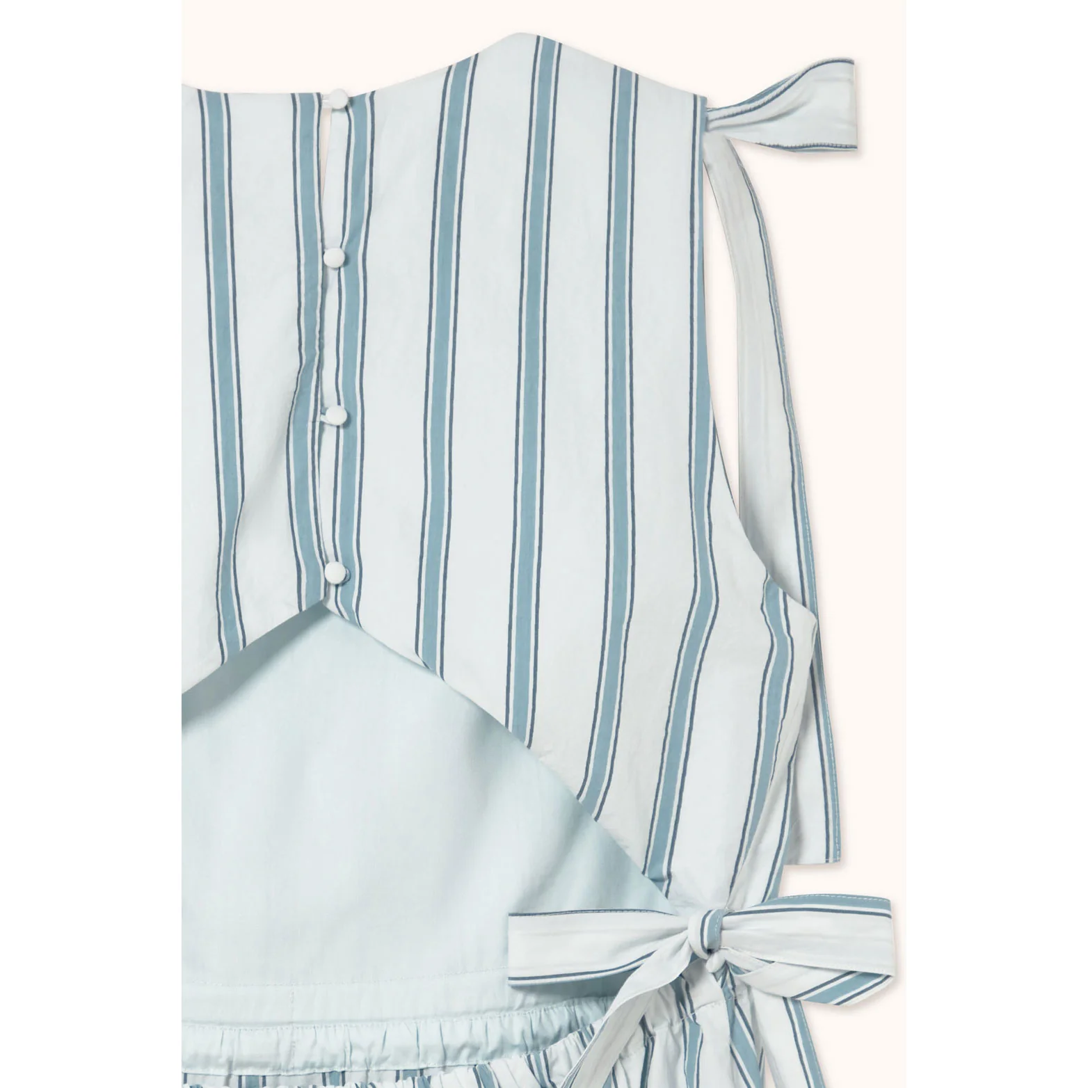 The Tiny Big Sister Ice Blue Retro Stripes Dress - Image 3