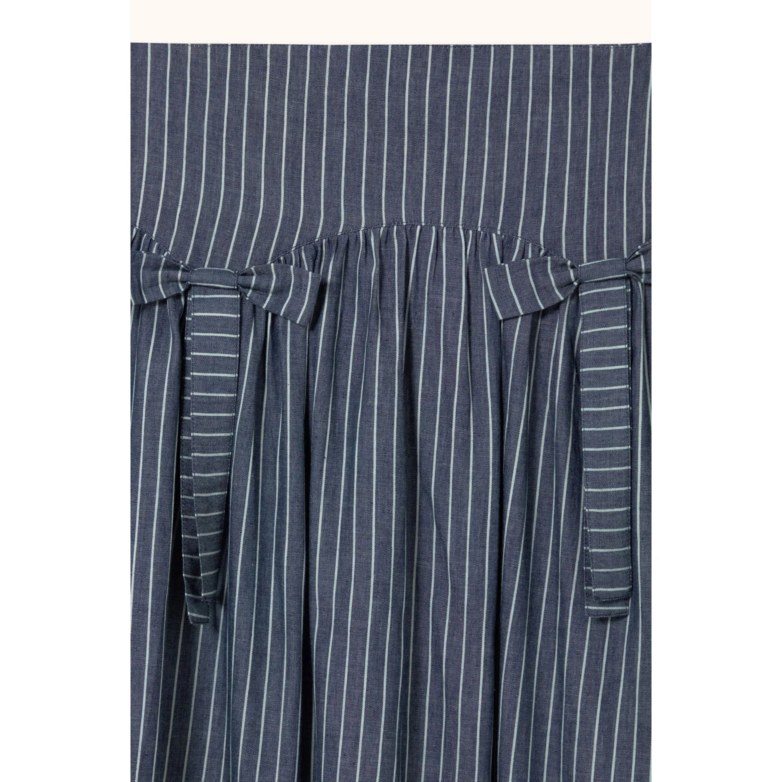 The Tiny Big Sister Light Navy Striped Skirt - Image 3