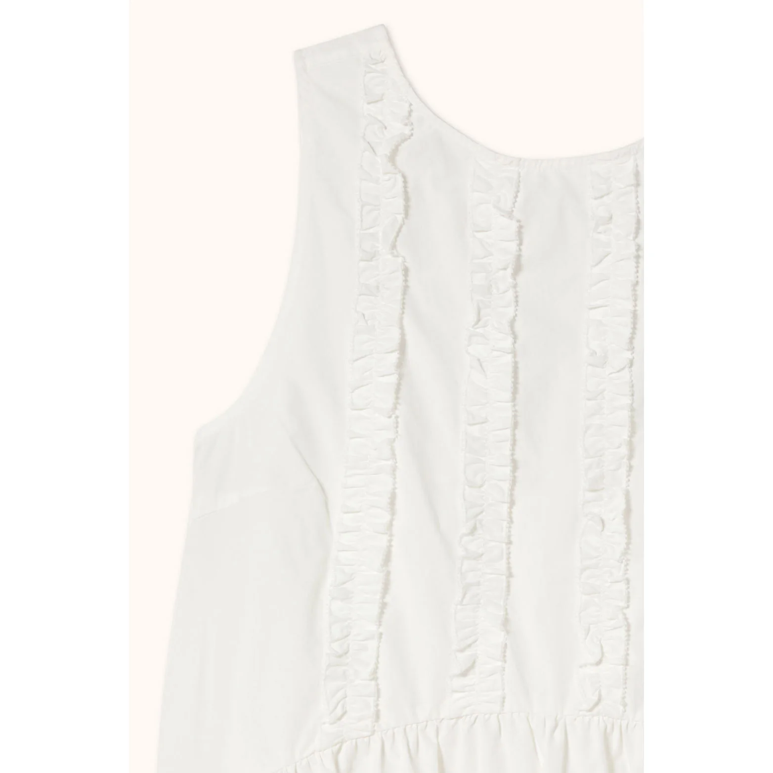 The Tiny Big Sister Off White Frills Dress - Image 3