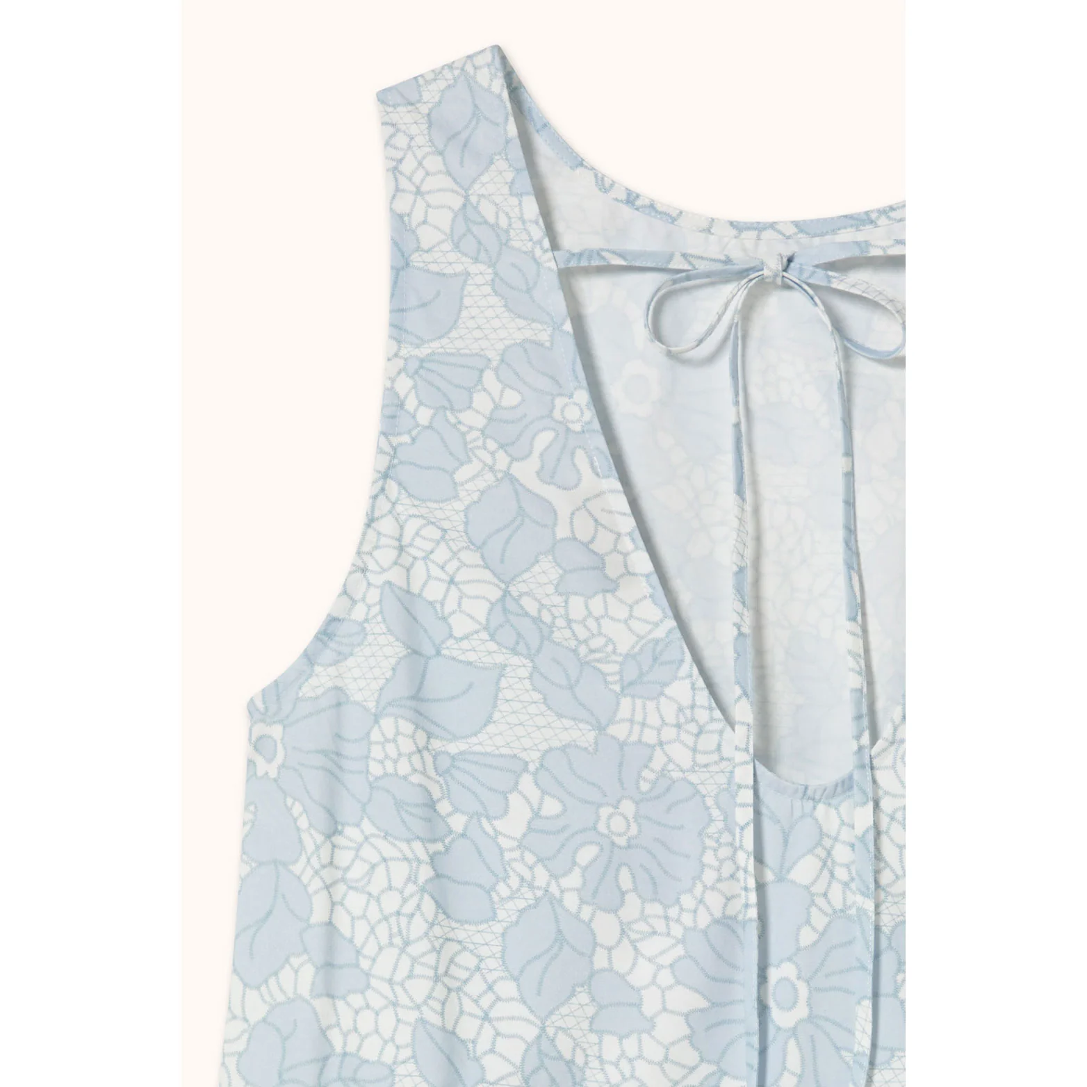The Tiny Big Sister Off White/Pastel Blue Flowers Dress - Image 3