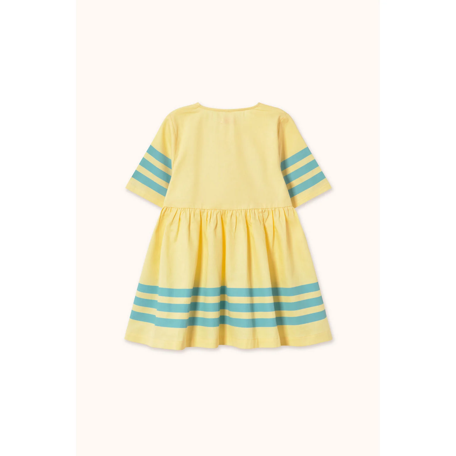 Tiny Cottons Dusty Yellow Stripes Twill Dress - Image 3