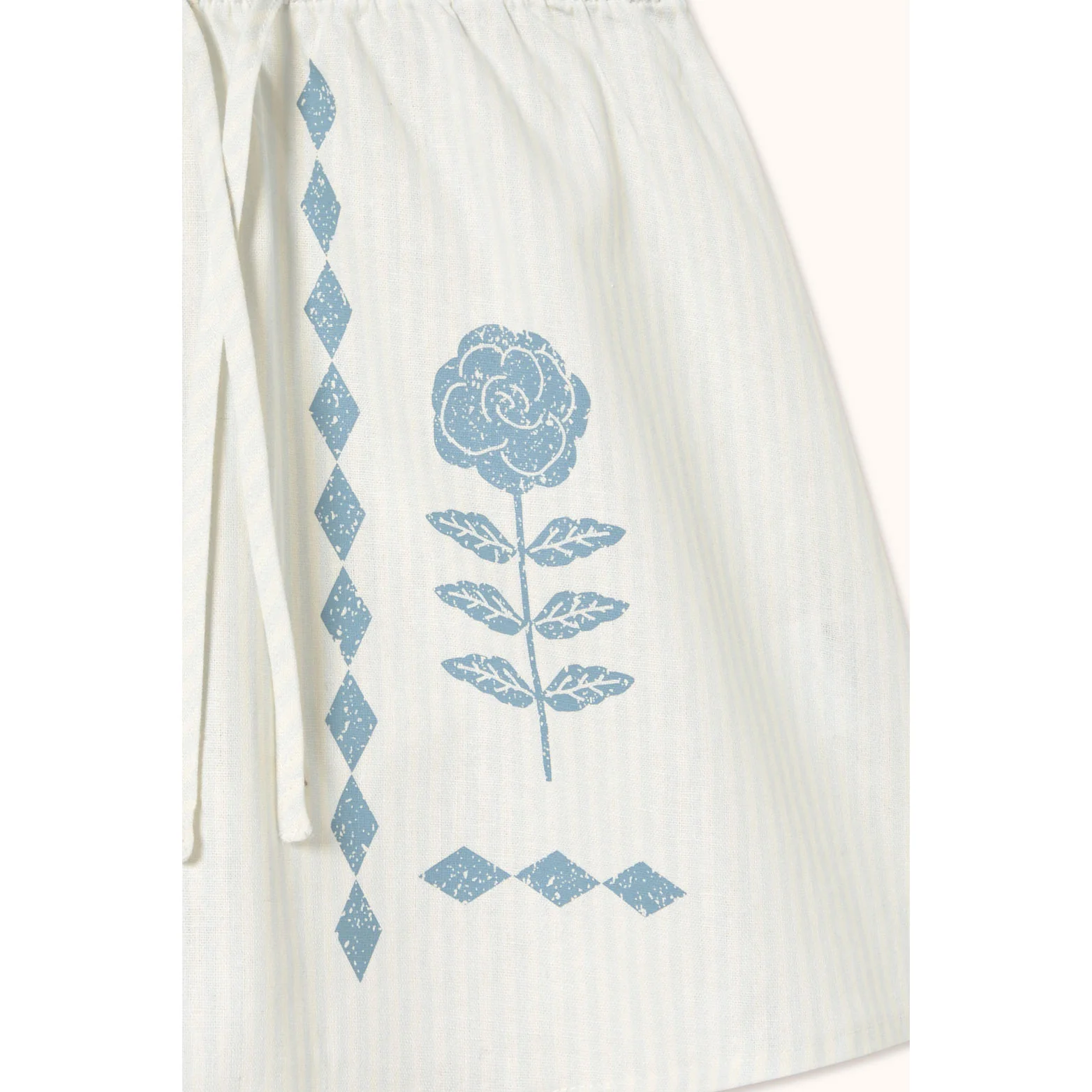 Tiny Cottons Ice Blue Flower Pattern Skirt - Image 4