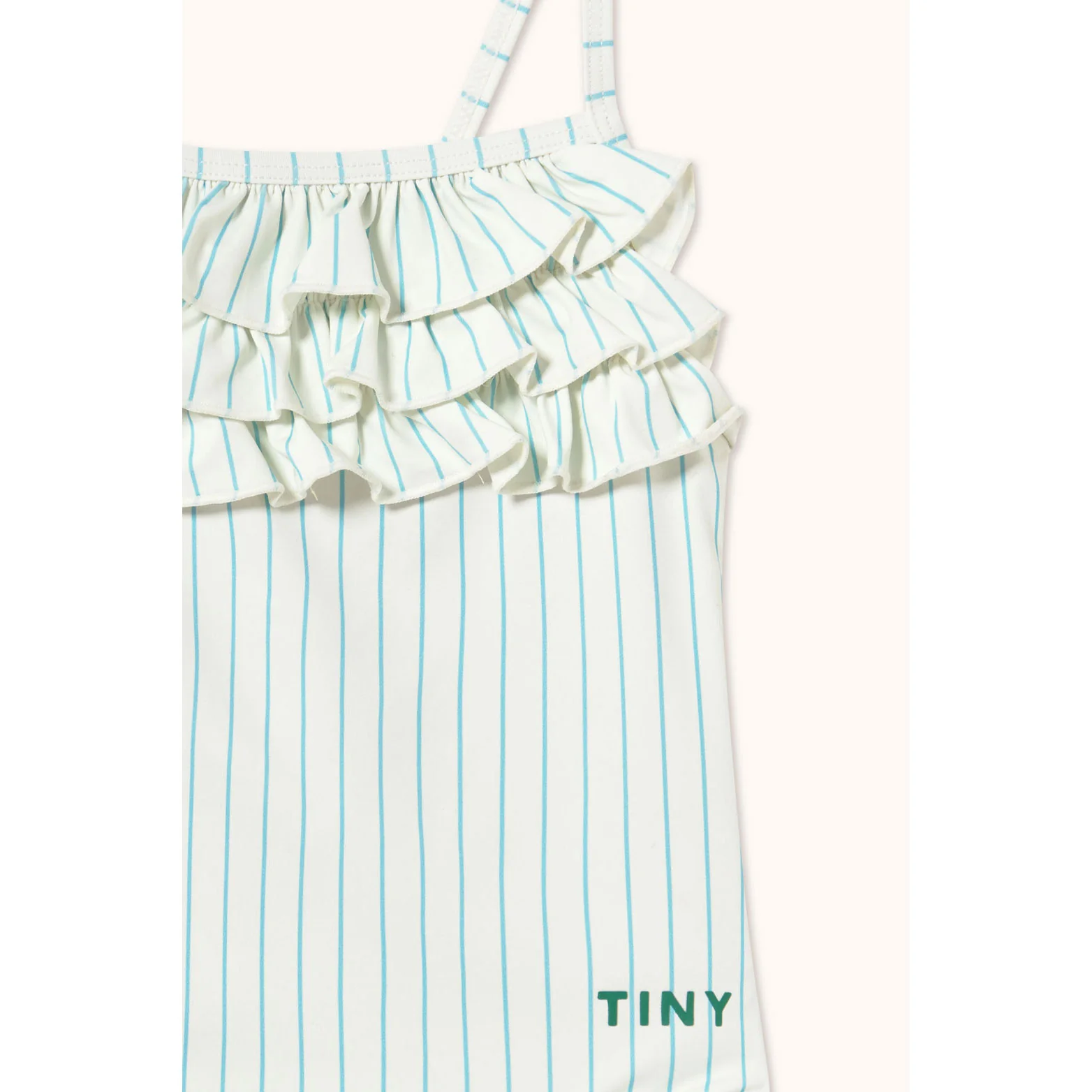 Tiny Cottons Light Cyan  Fine Stripes Swimsuit - Image 3