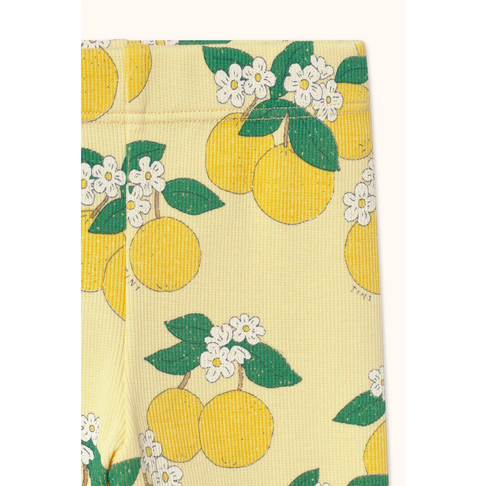 Tiny Cottons Mellow Yellow Oranges Rib Baby Pant - Image 3